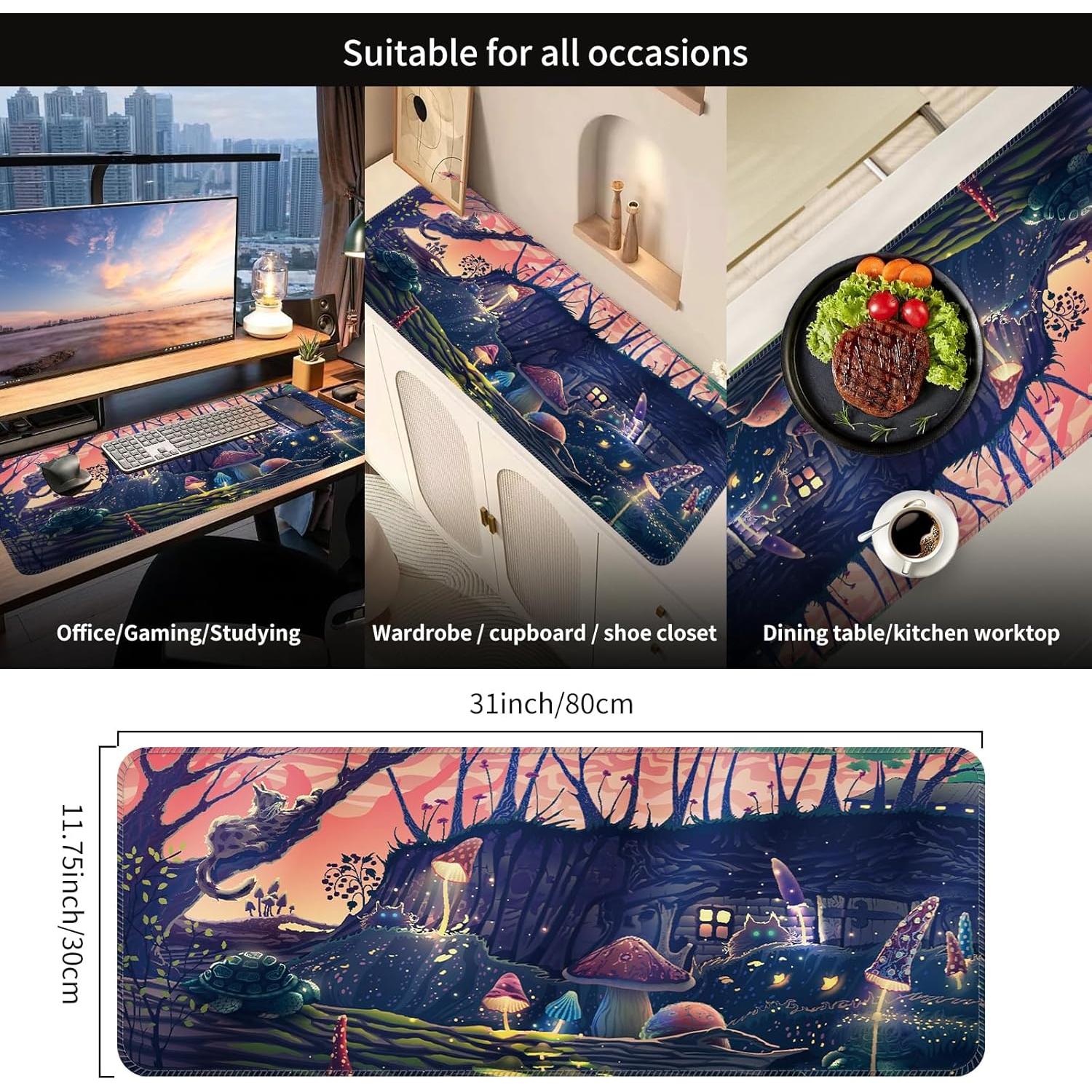 Alfombrilla de Ratón Grande NEZGUEE Parque Animal 800x300mm