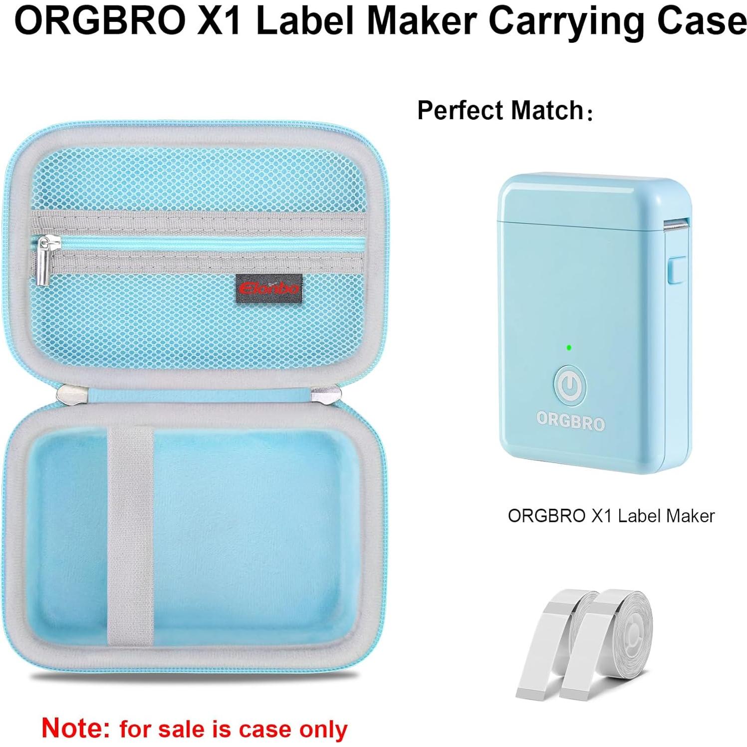 Funda de Transporte Elonbo para Máquina de Etiquetas ORGBRO X1 Azul