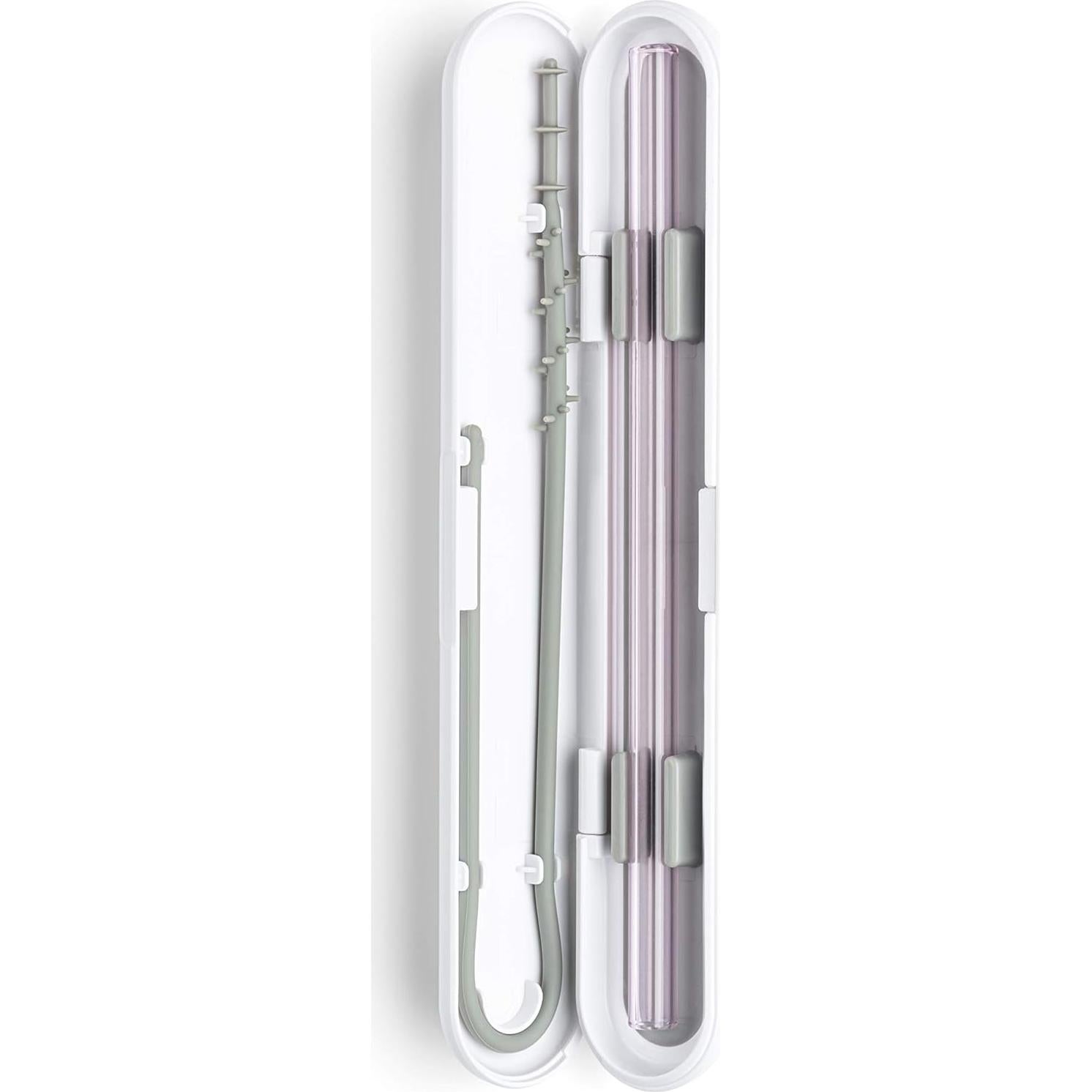 Vaso Popote de Vidrio Full Circle 20 cm con Estuche Rubor