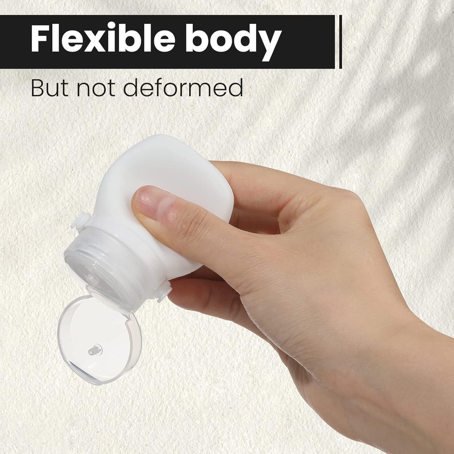 Botellas de Silicona de Viaje RONRONS 38ml A Prueba de Fugas