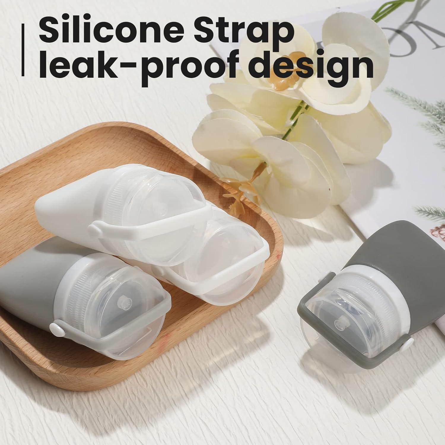 Botellas de Silicona de Viaje RONRONS 38ml A Prueba de Fugas