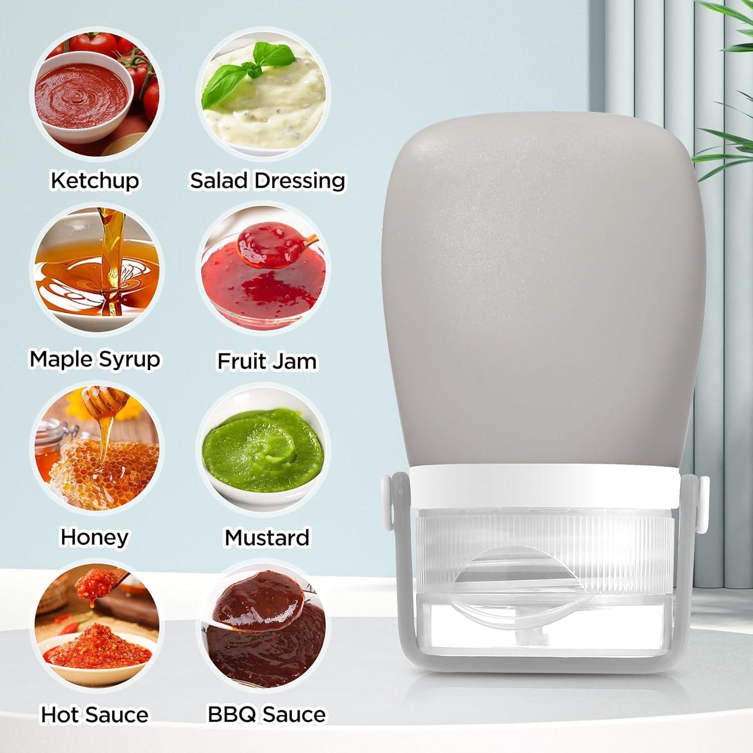 Botellas de Silicona de Viaje RONRONS 38ml A Prueba de Fugas