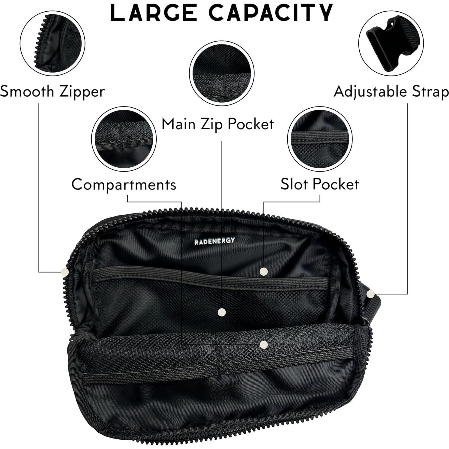 Bolsa Faraday RadEnergy Unisex 25.4x17.8cm Negro RFID