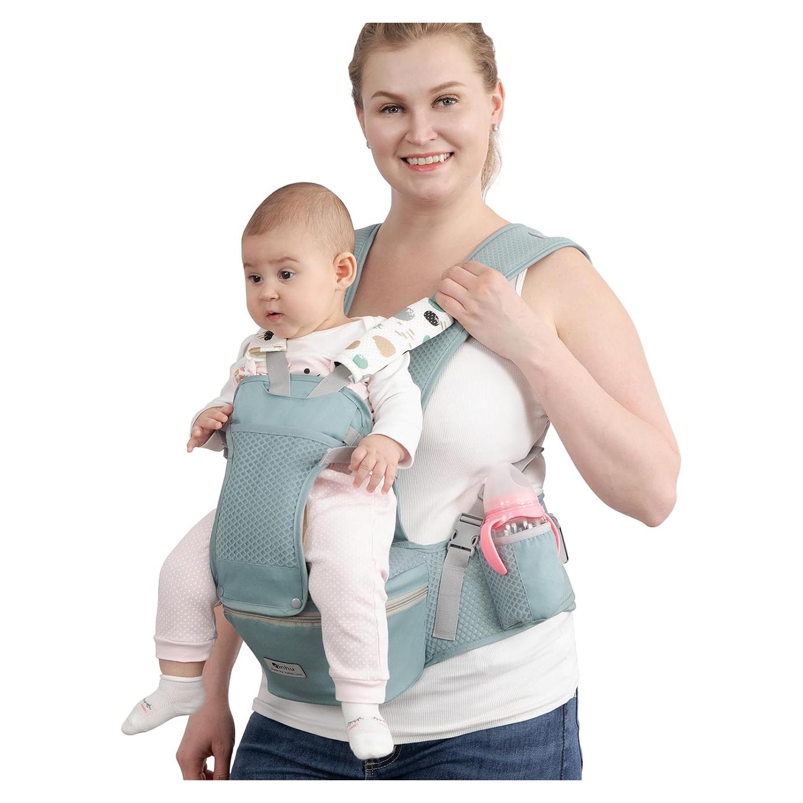 Portabebés ergonómico 6 en 1 Q2301 Verde para 0-36 meses