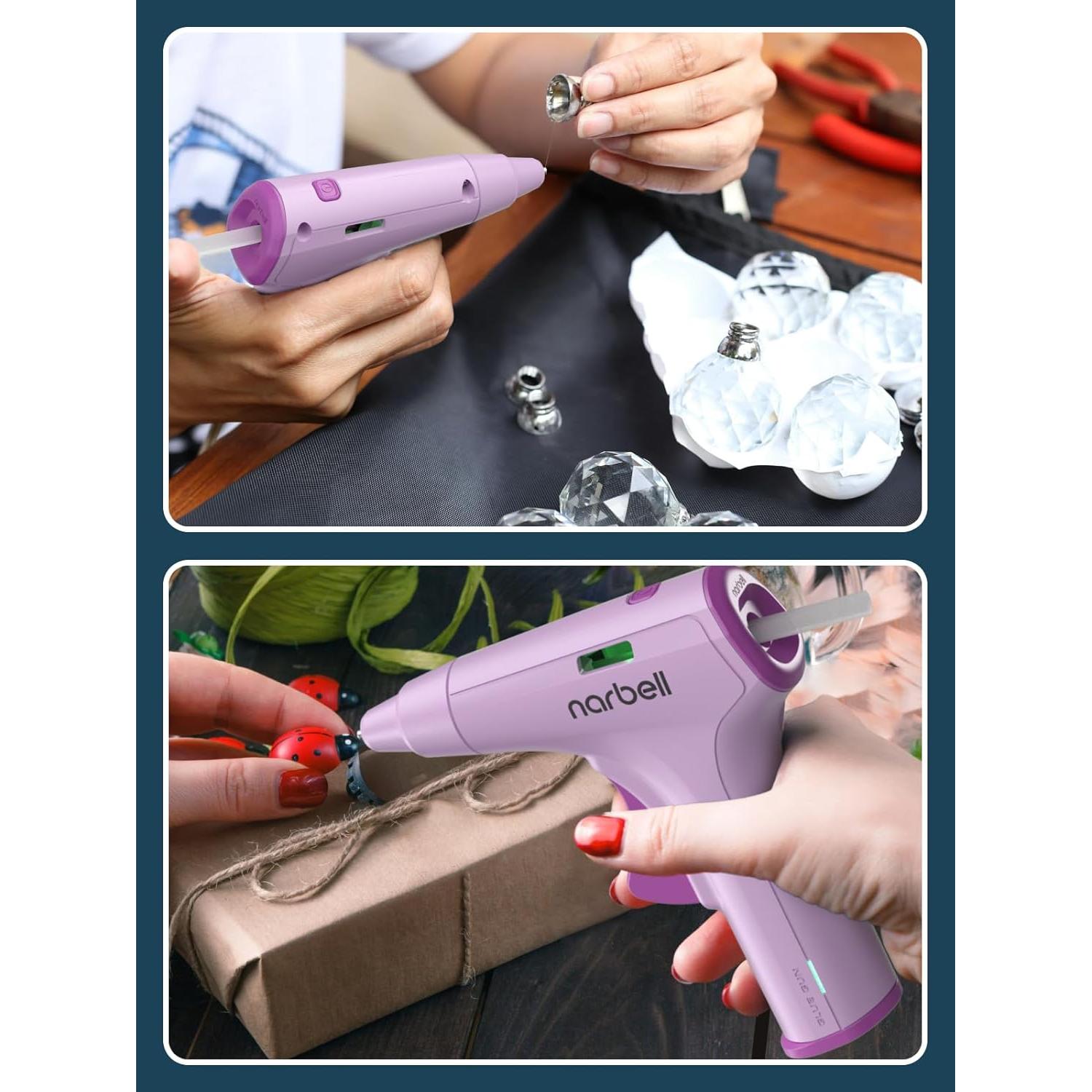 Pistola de Pegamento Caliente Inalámbrica Narbell Mini Rosa