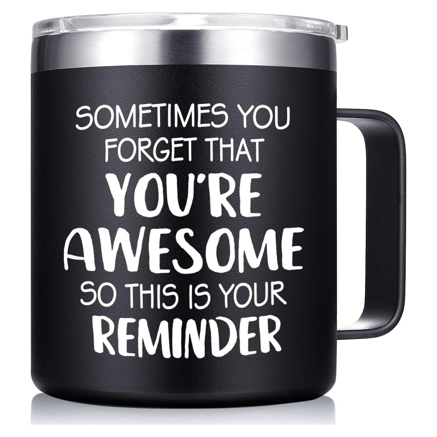 Taza de Café Abledn 14Oz Negra - Eres Increíble, Regalo Divertido