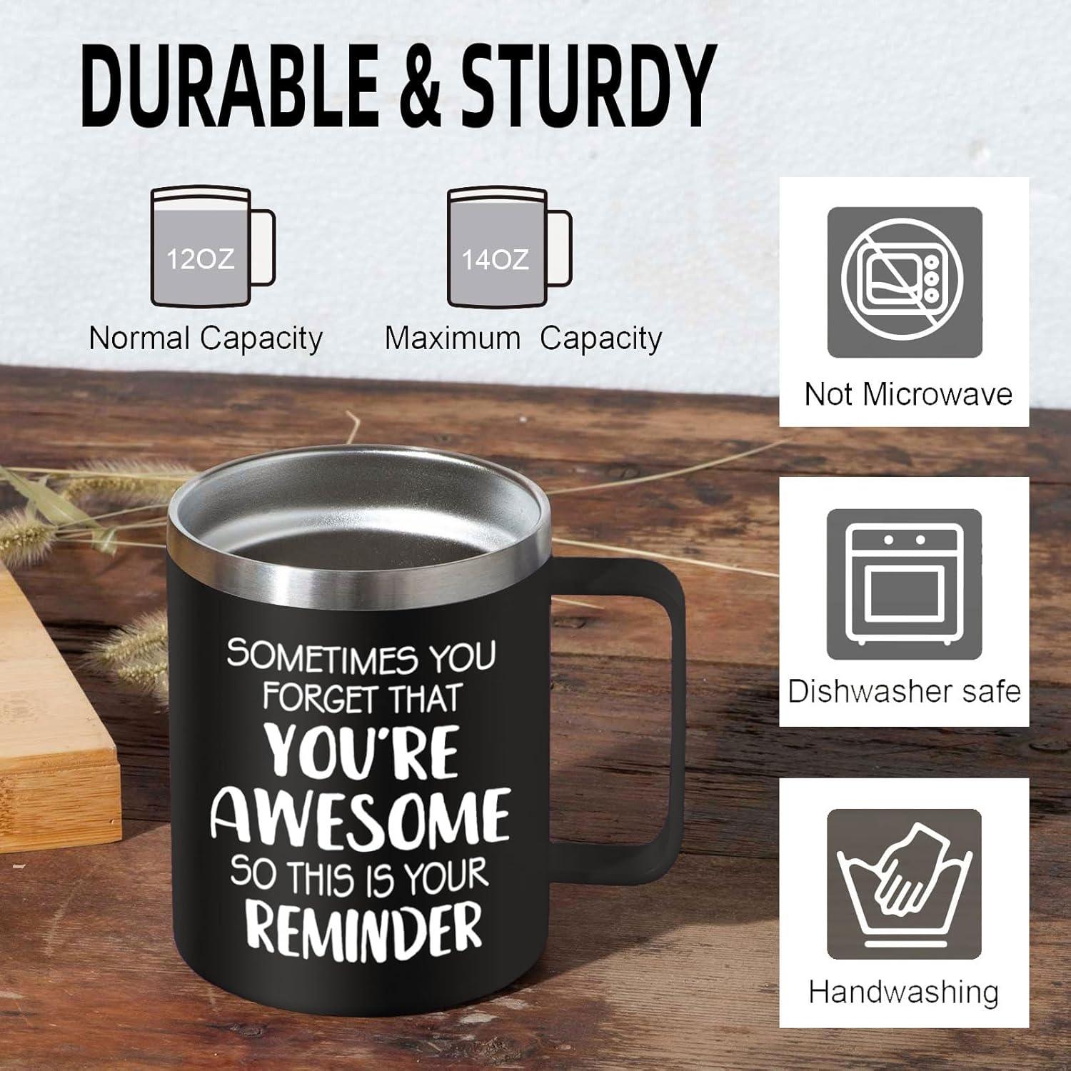 Taza de Café Abledn 14Oz Negra - Eres Increíble, Regalo Divertido