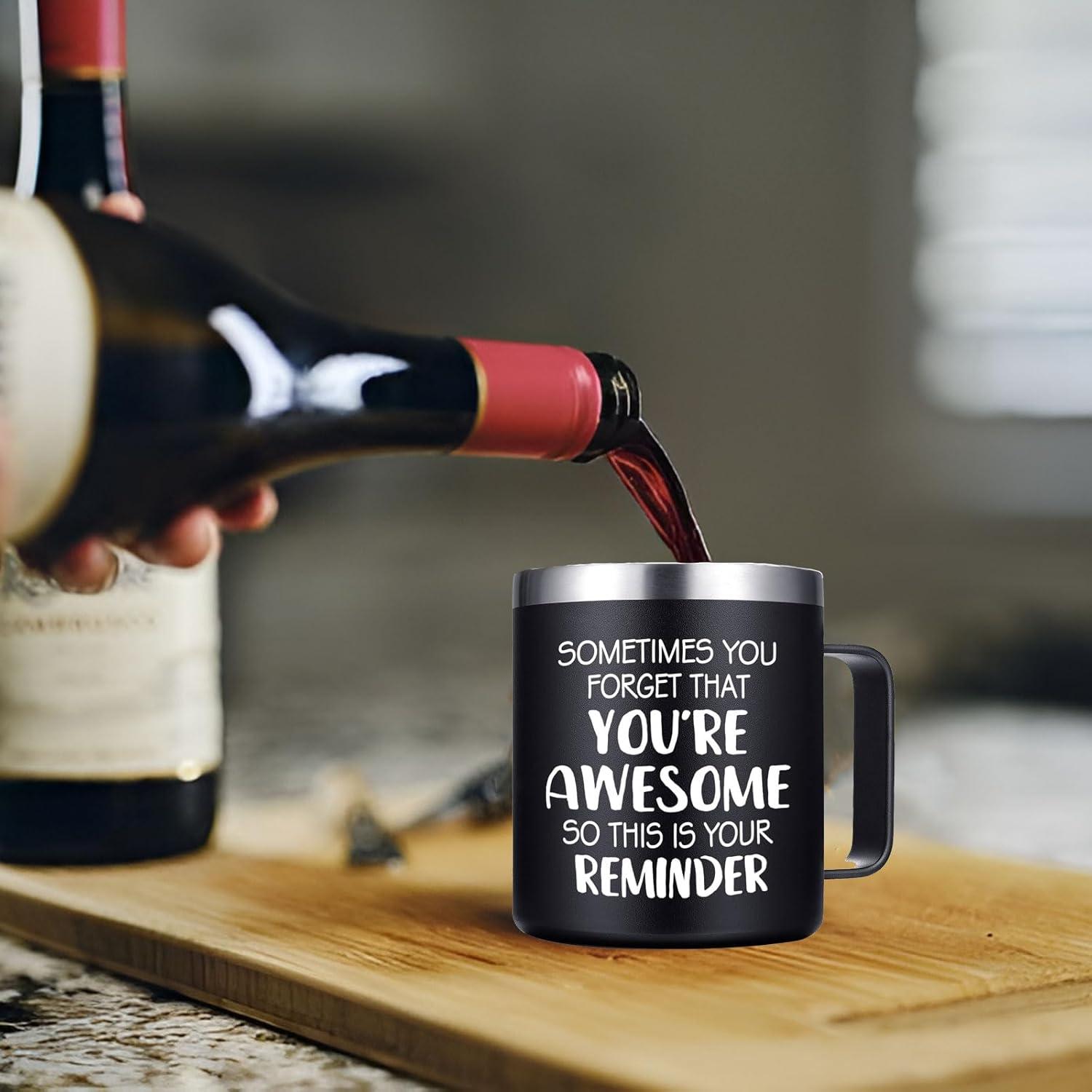 Taza de Café Abledn 14Oz Negra - Eres Increíble, Regalo Divertido