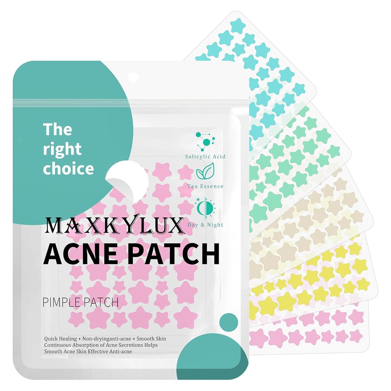 Parche Estrella para Espinillas MAXKYLUX - 4 Tamaños Hidrocoloide