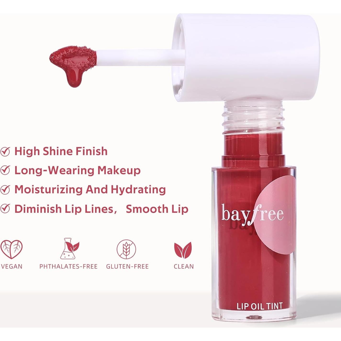 Aceite Labial Hidratante Bayfree 4.4 ml Color Rosa Caliente