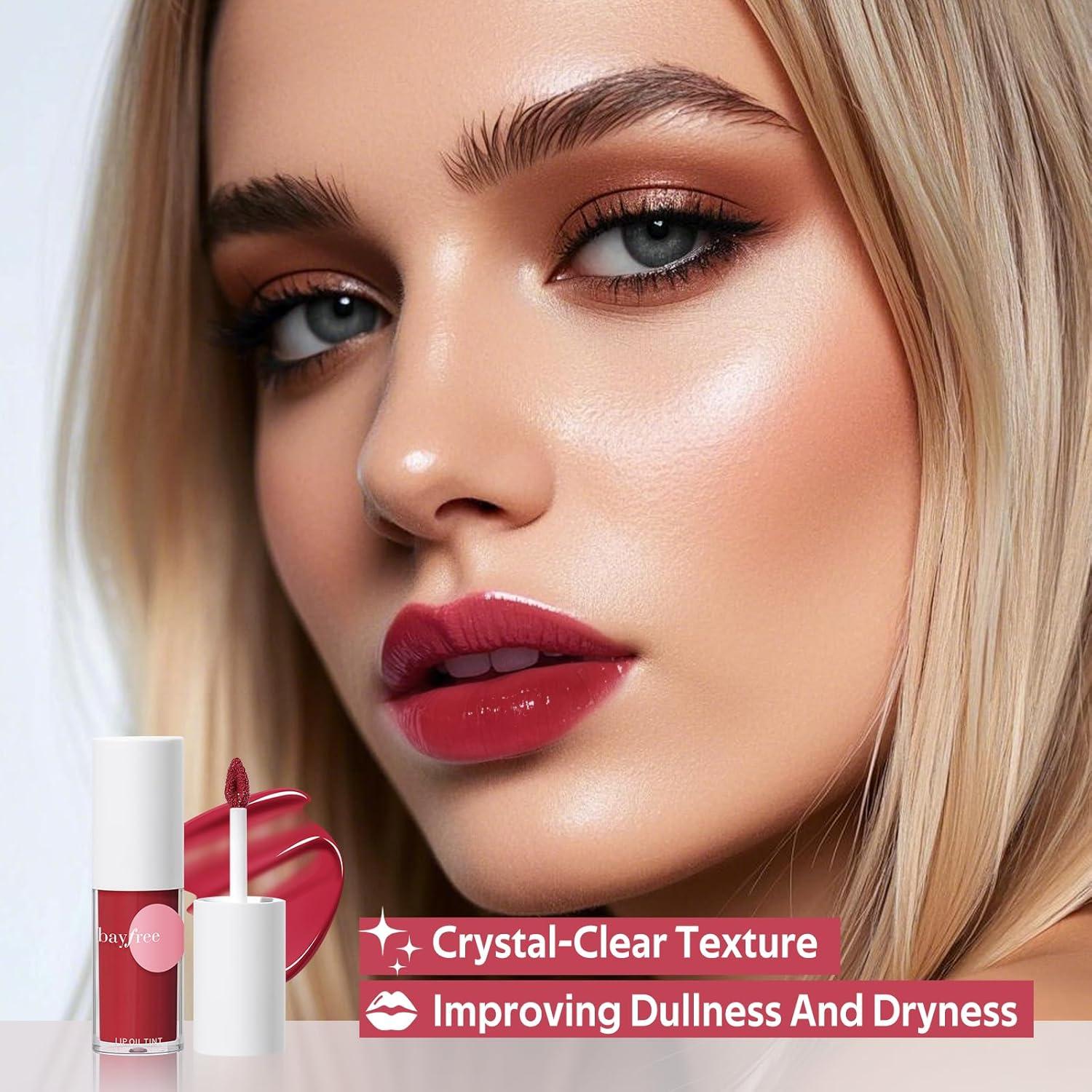 Aceite Labial Hidratante Bayfree 4.4 ml Color Rosa Caliente