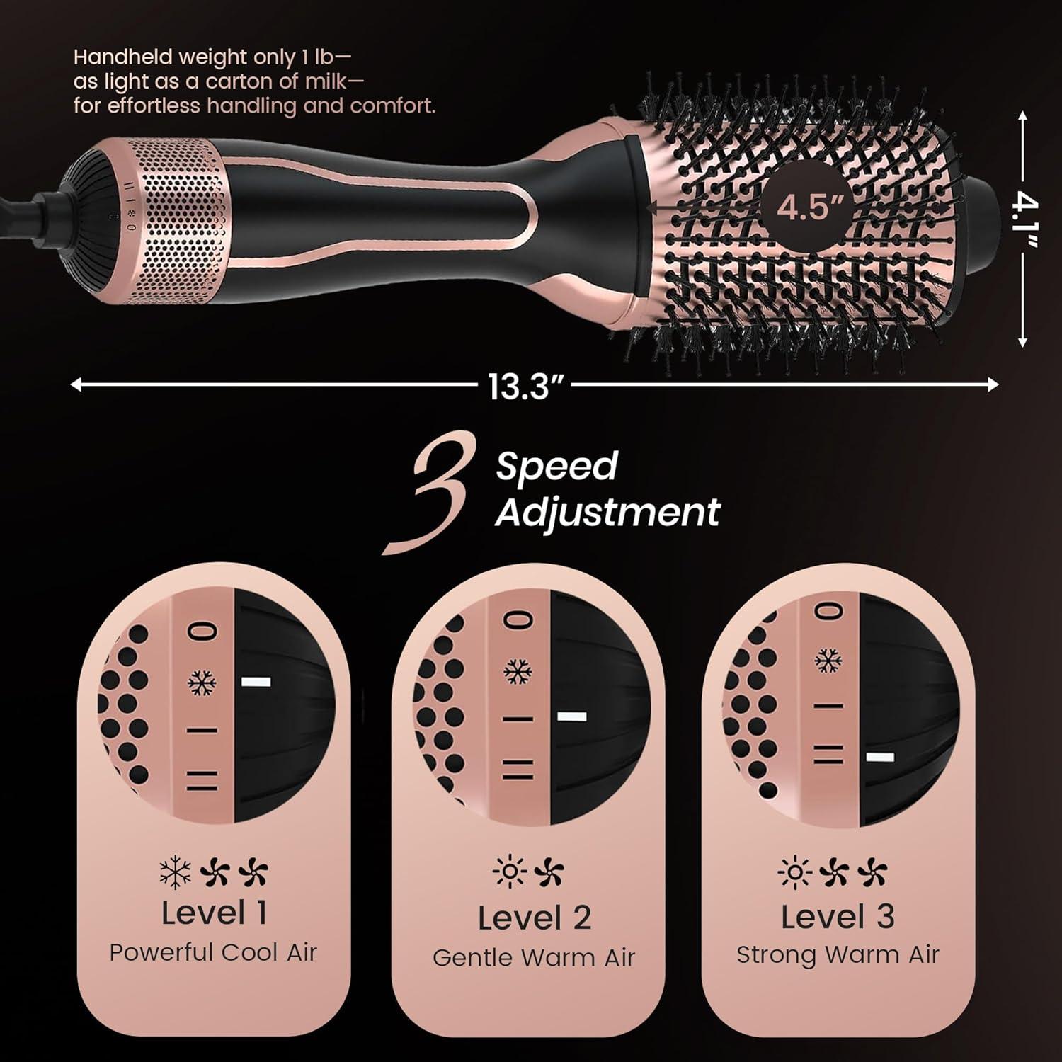 Secador de Pelo Cerámico PRITECH 1000W Doble Voltaje Negro