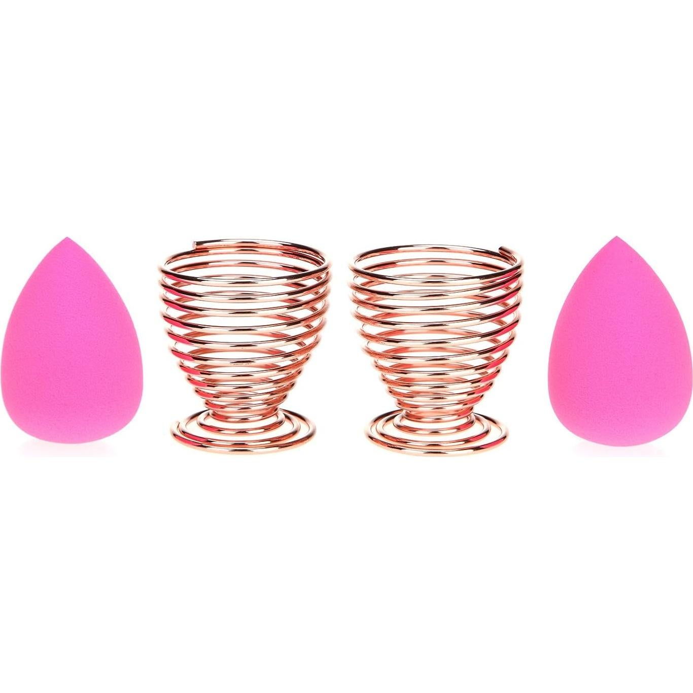 Soporte para Esponja de Belleza LanMa Oro Rosa - Paquete de 2