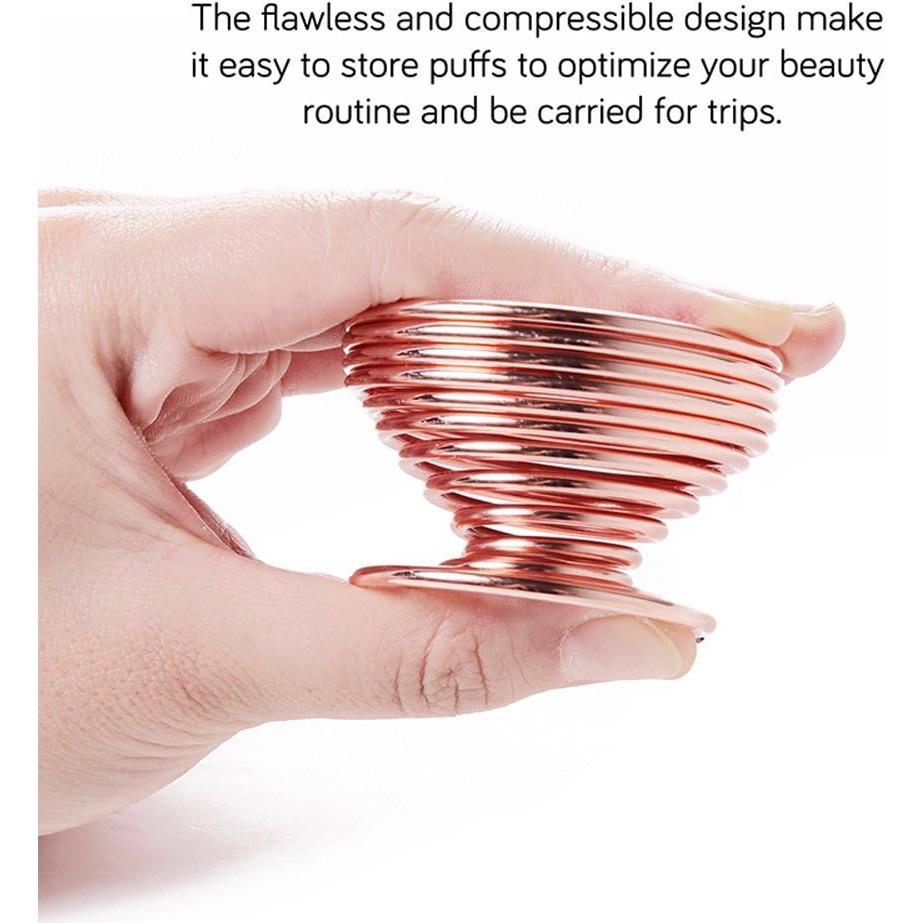 Soporte para Esponja de Belleza LanMa Oro Rosa - Paquete de 2