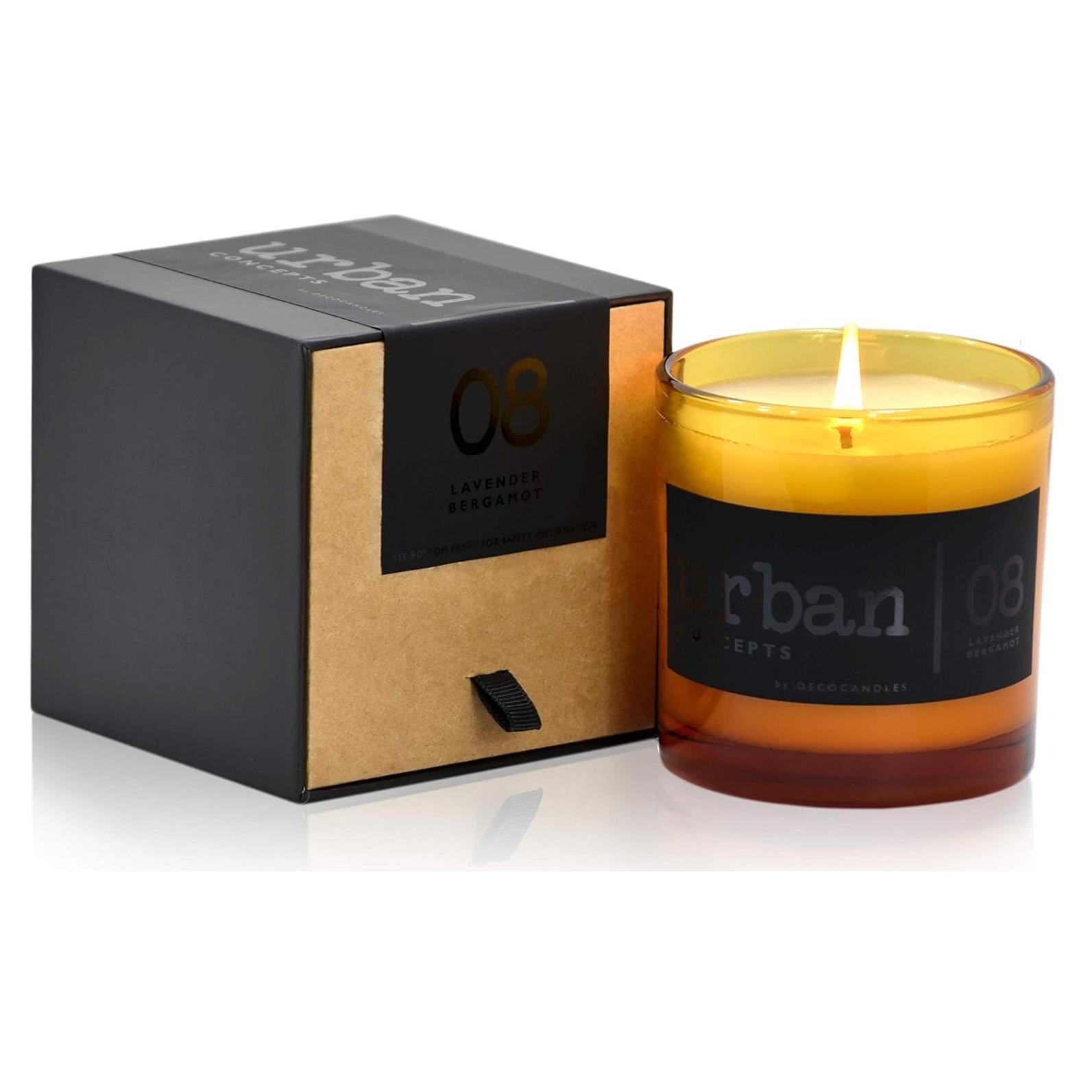 Vela Aromatizada de Soja DECOCANDLES Bergamota de Lavanda 255 g