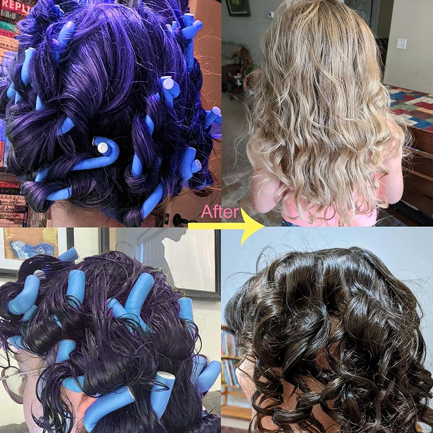 36 Varillas Flexibles para Rizar Cabello Wayyoo - Azul