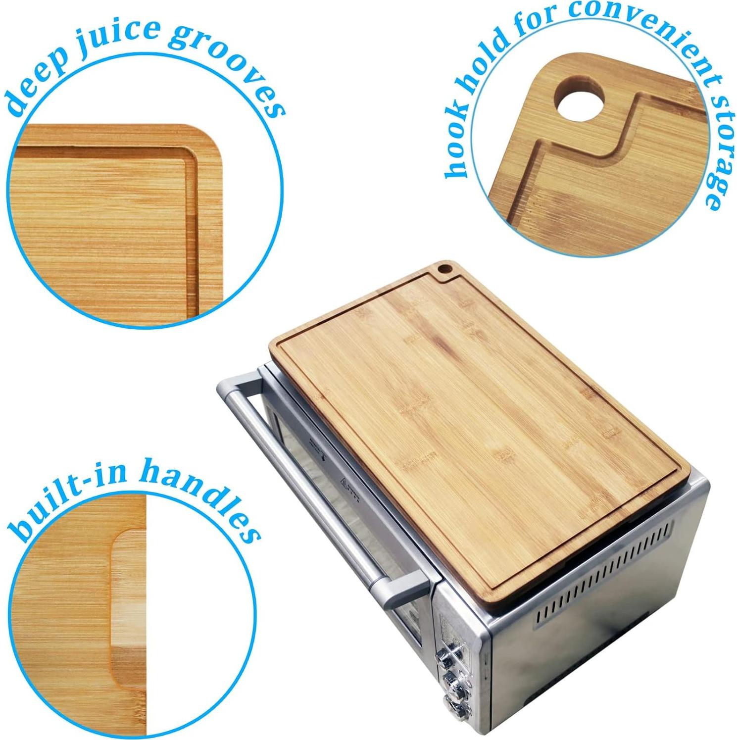 Tabla de Cortar de Bambú Ansoon para Horno Tostador 45.2x27.6cm