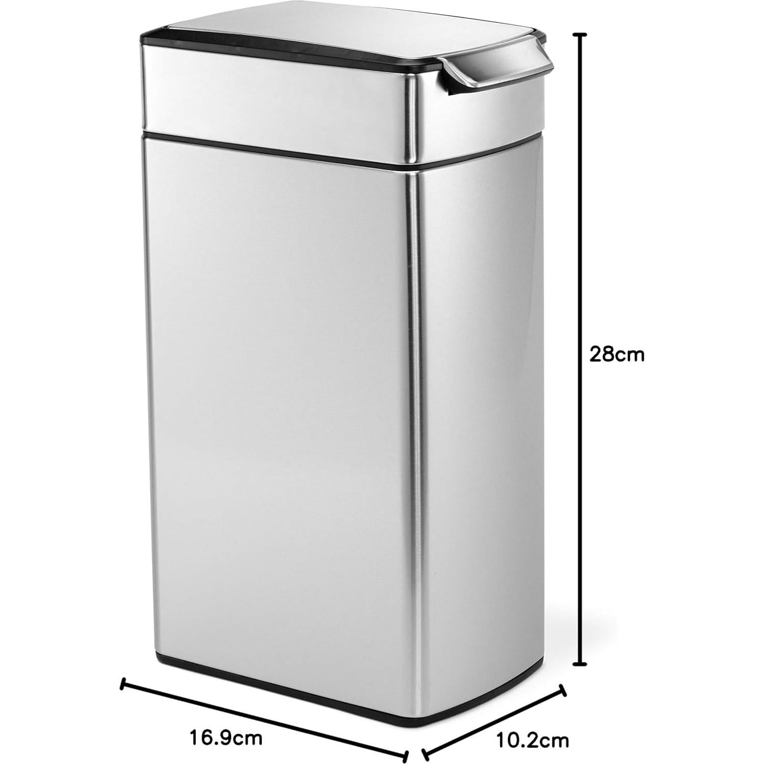 Bote de Basura Slim 40L simplehuman con Tapa Táctil Acero Inoxidable