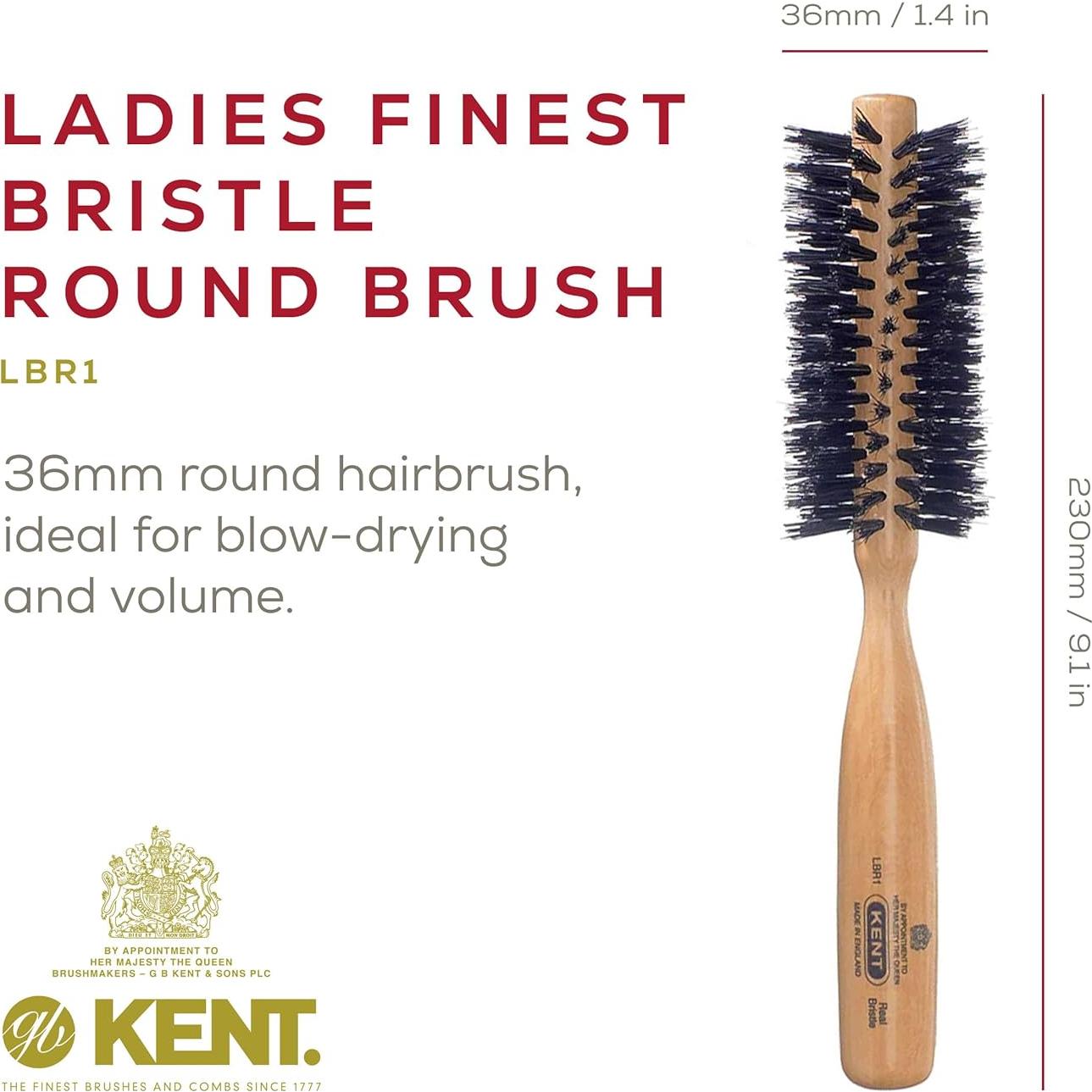 Cepillo Redondo Kent LBR1 de Madera de Haya 45mm Cerdas Jabalí