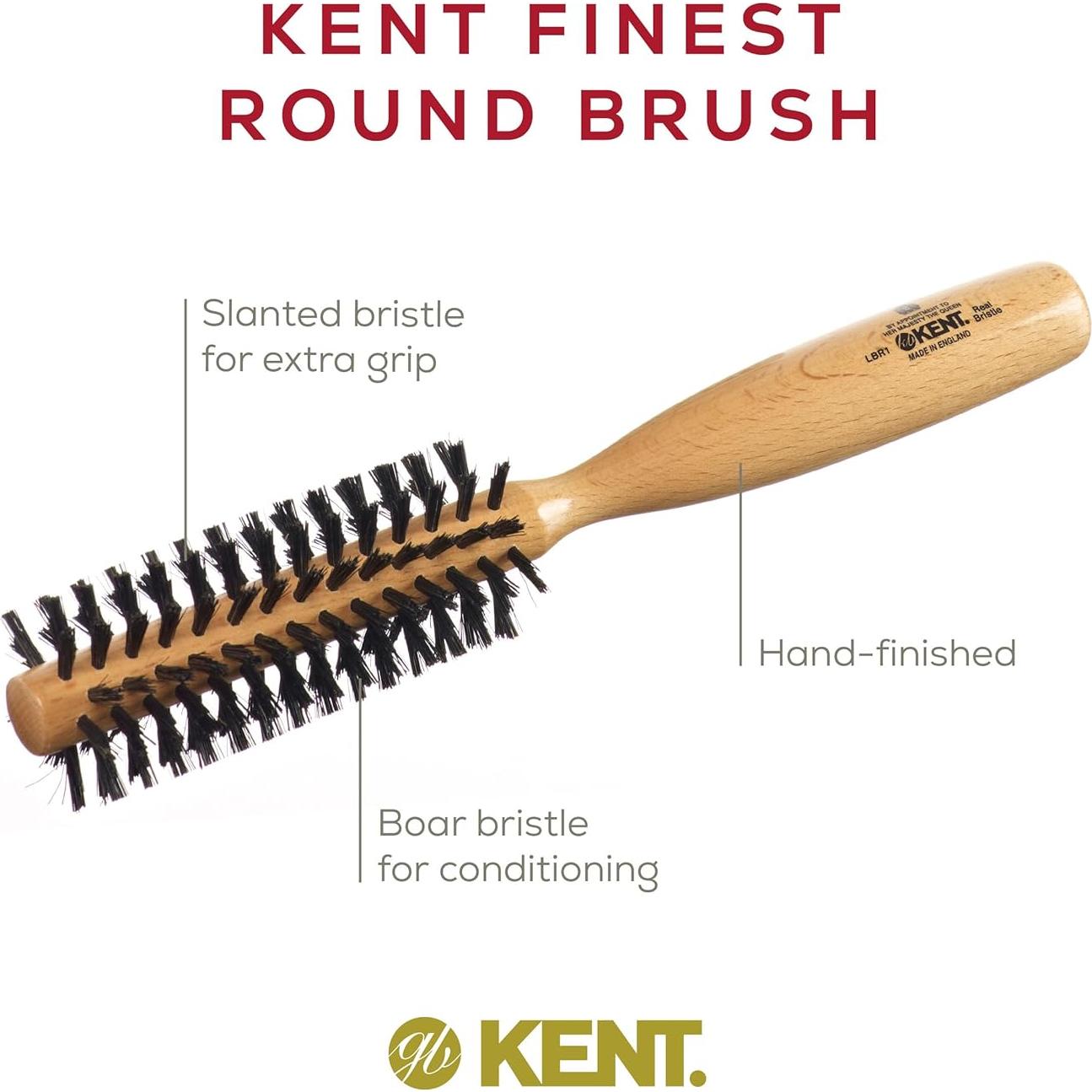 Cepillo Redondo Kent LBR1 de Madera de Haya 45mm Cerdas Jabalí