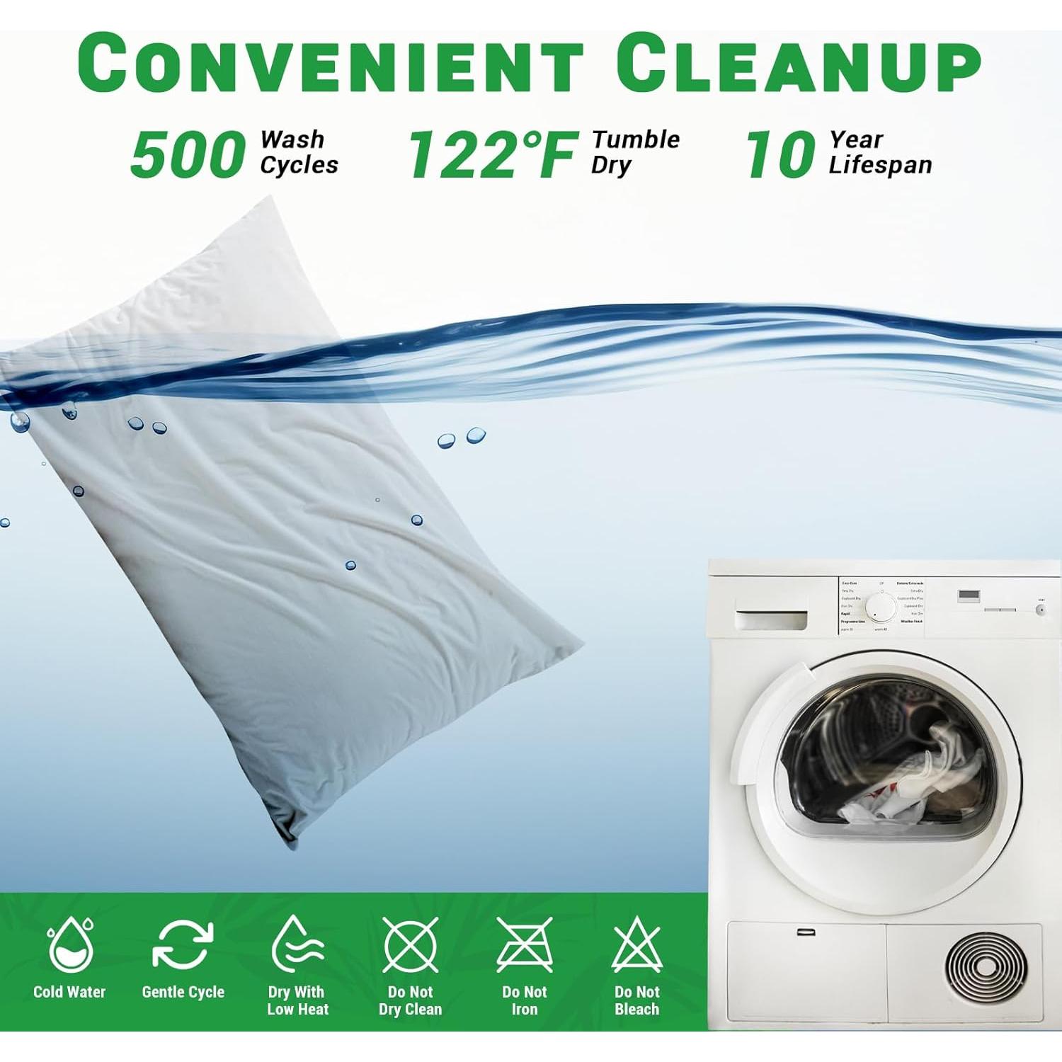 Protector de Almohada Impermeable Gogreen 2 Piezas 51x66 cm