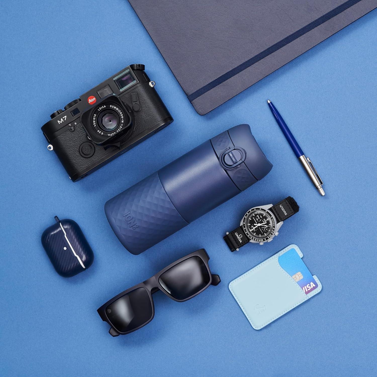 Taza de Viaje Ion8 HotShot 360 ml Acero Inoxidable Azul