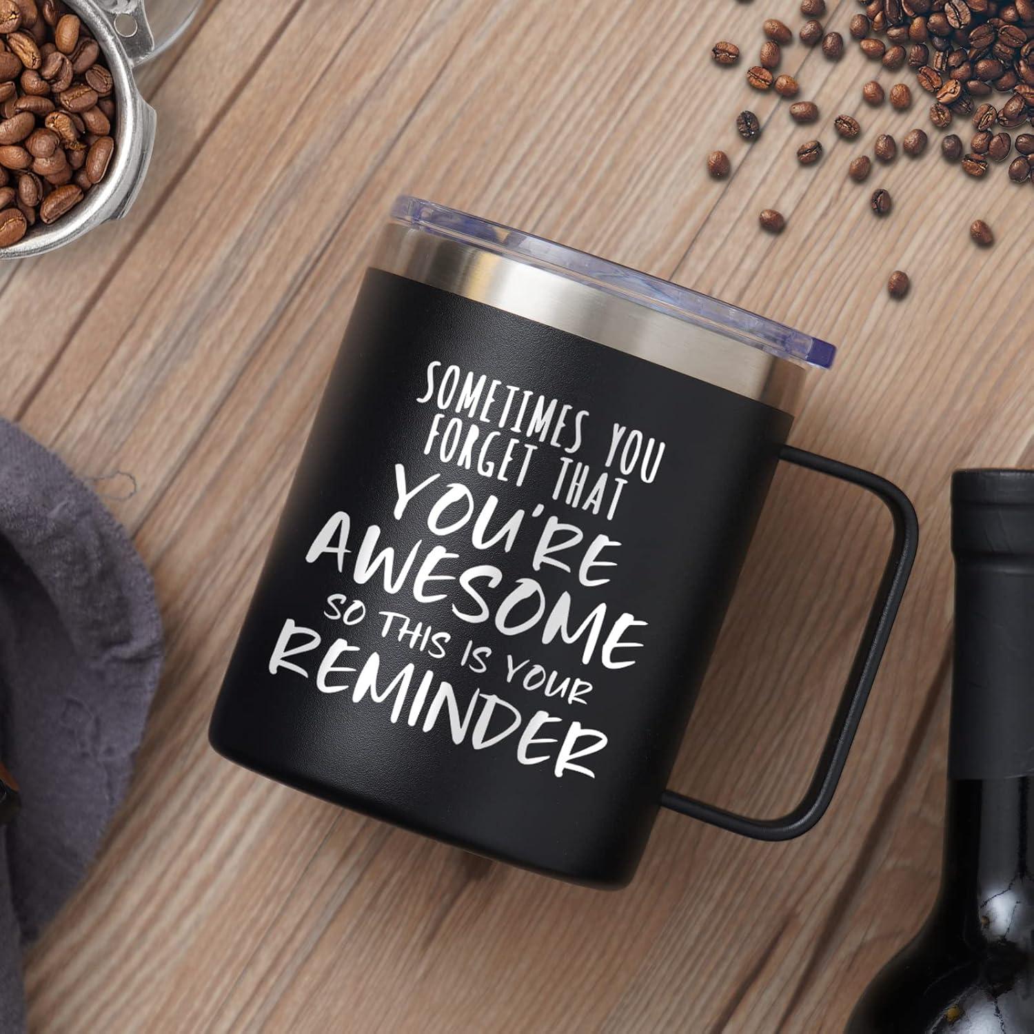 Taza de Café NOWWISH 14 oz Negra Aislada para Regalos