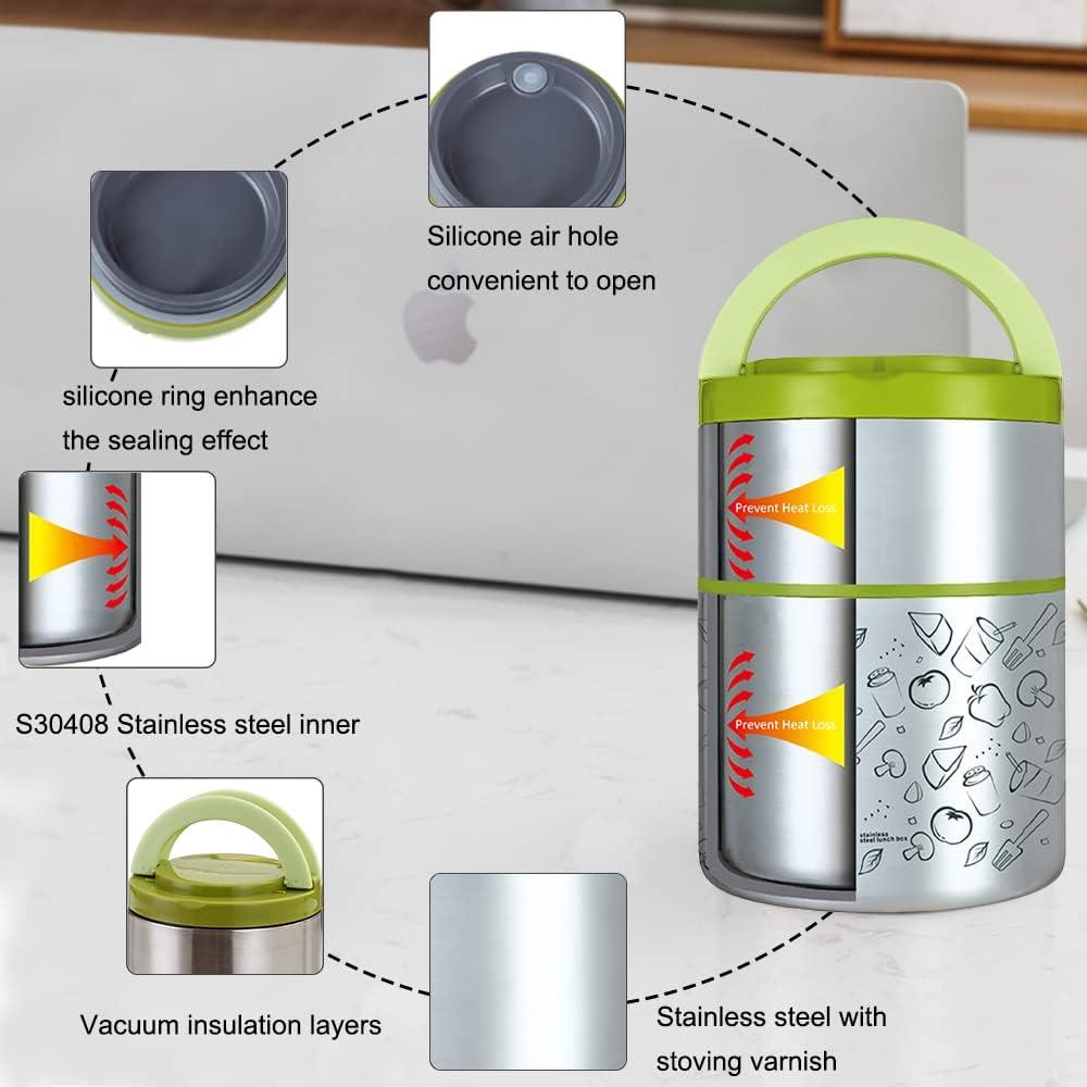 Caja Térmica Apilable Lille Home 0.95L Acero Inoxidable Azul