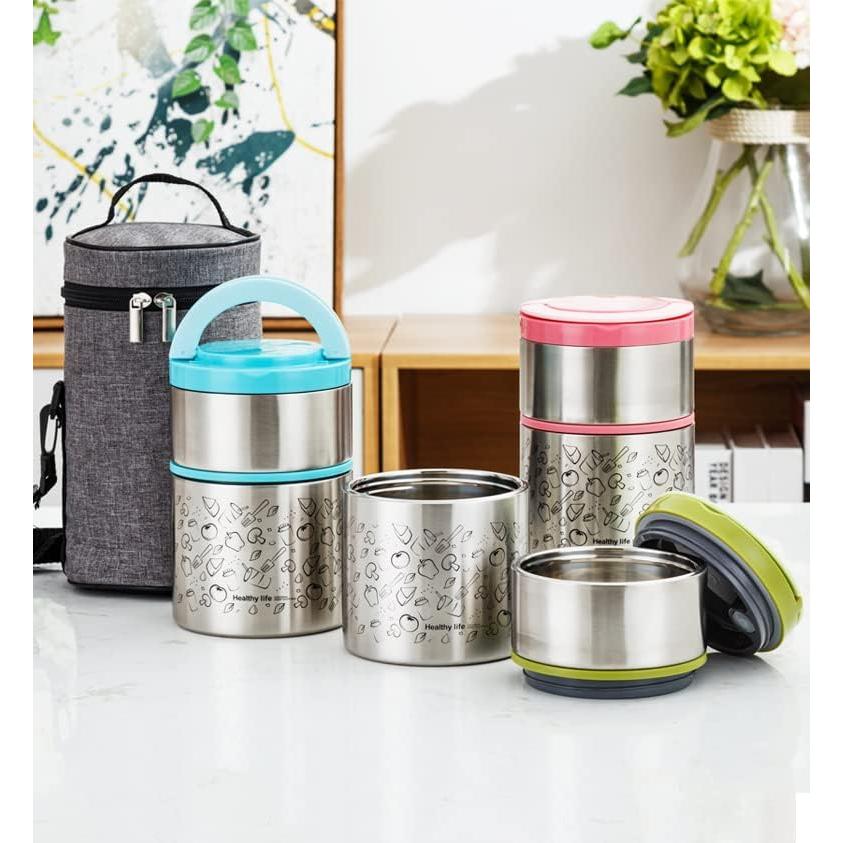 Caja Térmica Apilable Lille Home 0.95L Acero Inoxidable Azul