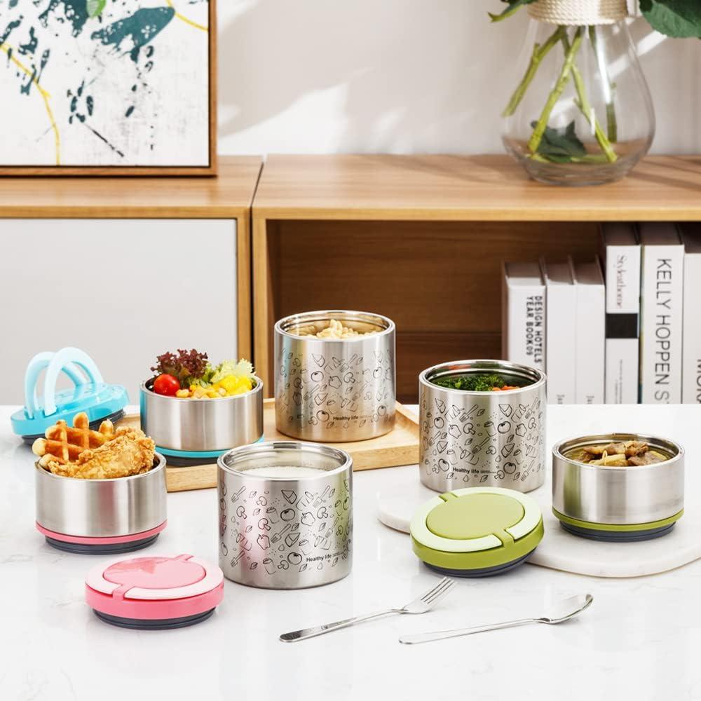 Caja Térmica Apilable Lille Home 0.95L Acero Inoxidable Azul