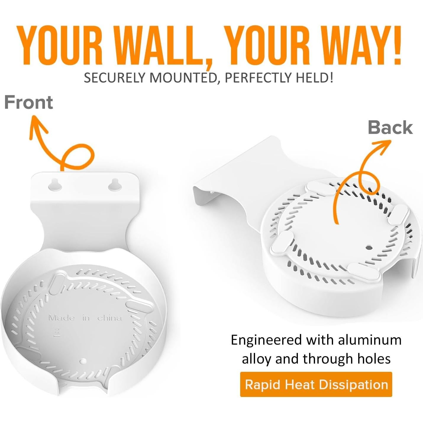 Soporte de Pared para TP-Link Deco BE75/BE85/BE95/BE17000/BE22000/BE33000 - Aluminio Blanco