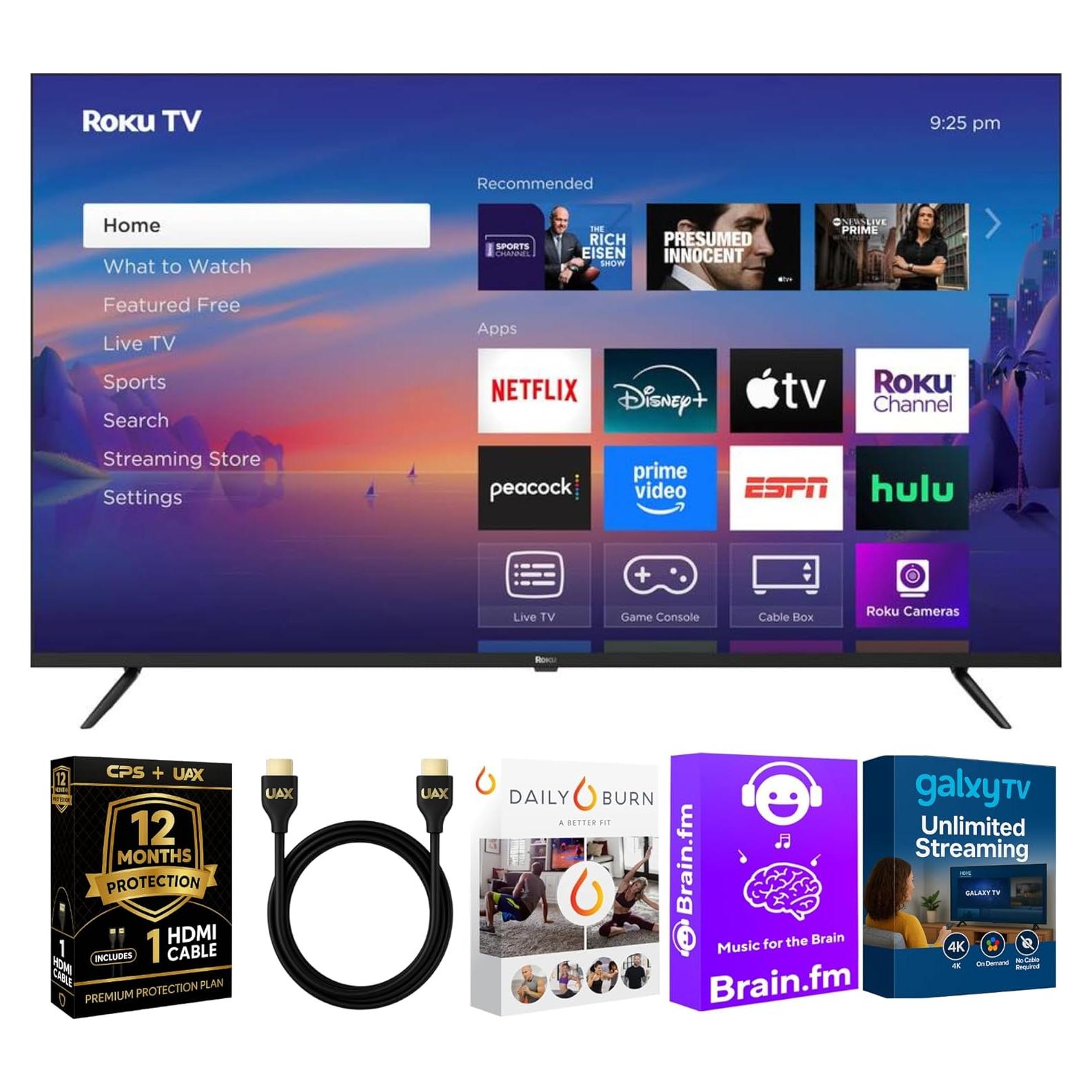 Televisor Inteligente Roku 4K UHD 109 cm - HDR, Dolby Audio, Control Remoto por Voz