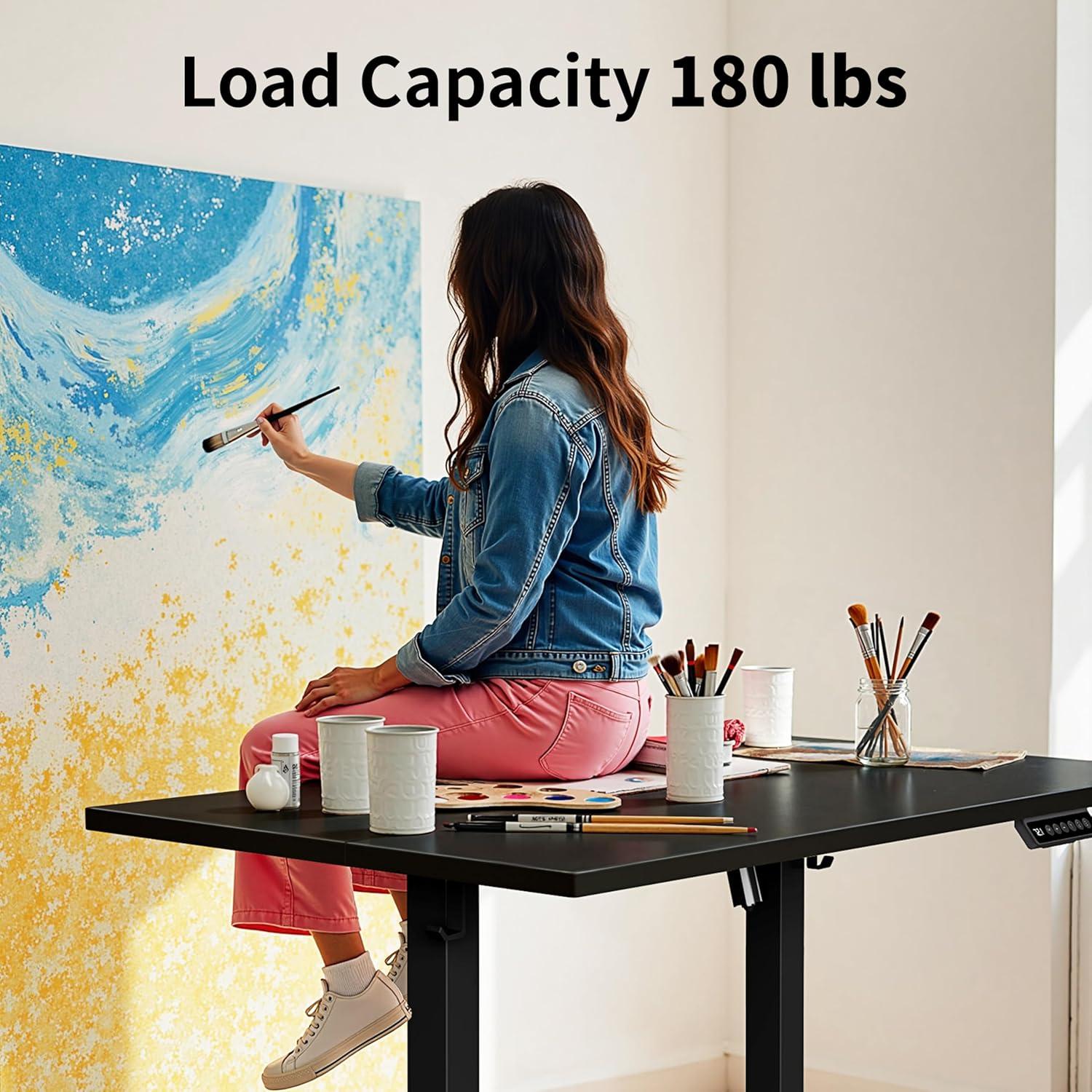 Escritorio Eléctrico Ajustable BIZUM 40x60 cm Negro Ergonómico