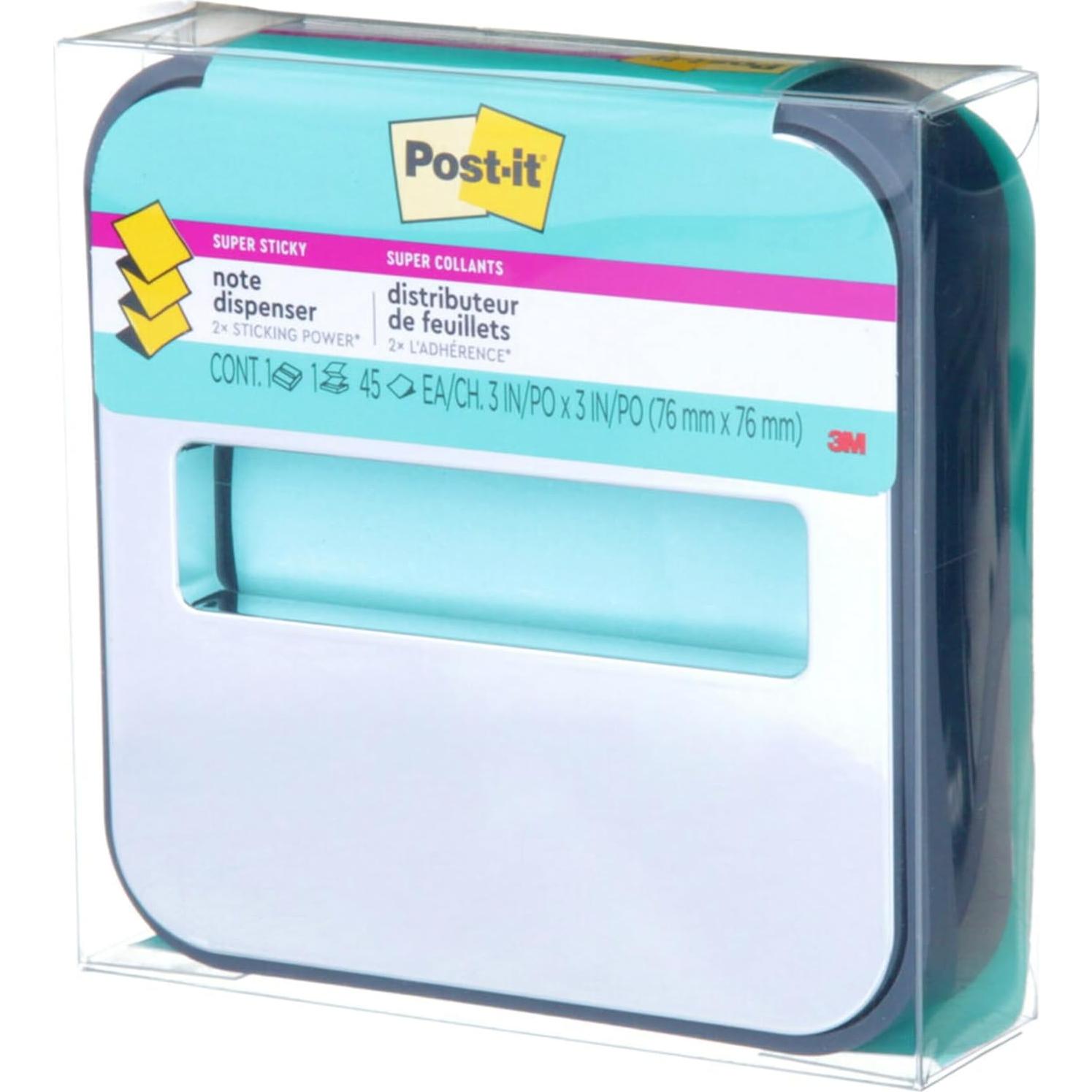 Dispensador de Notas Post-it 3M STL-330-B Negro con Notas 7.6x7.6cm
