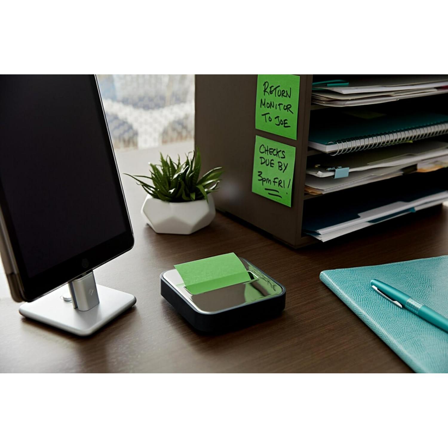 Dispensador de Notas Post-it 3M STL-330-B Negro con Notas 7.6x7.6cm