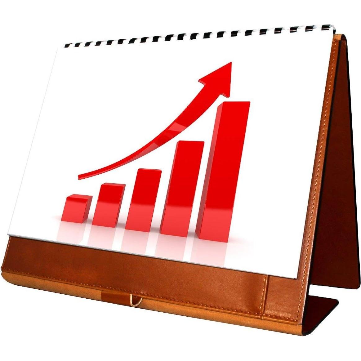 Padfolio de Cuero Sintético GALLAWAY A4 Marrón Ámbar