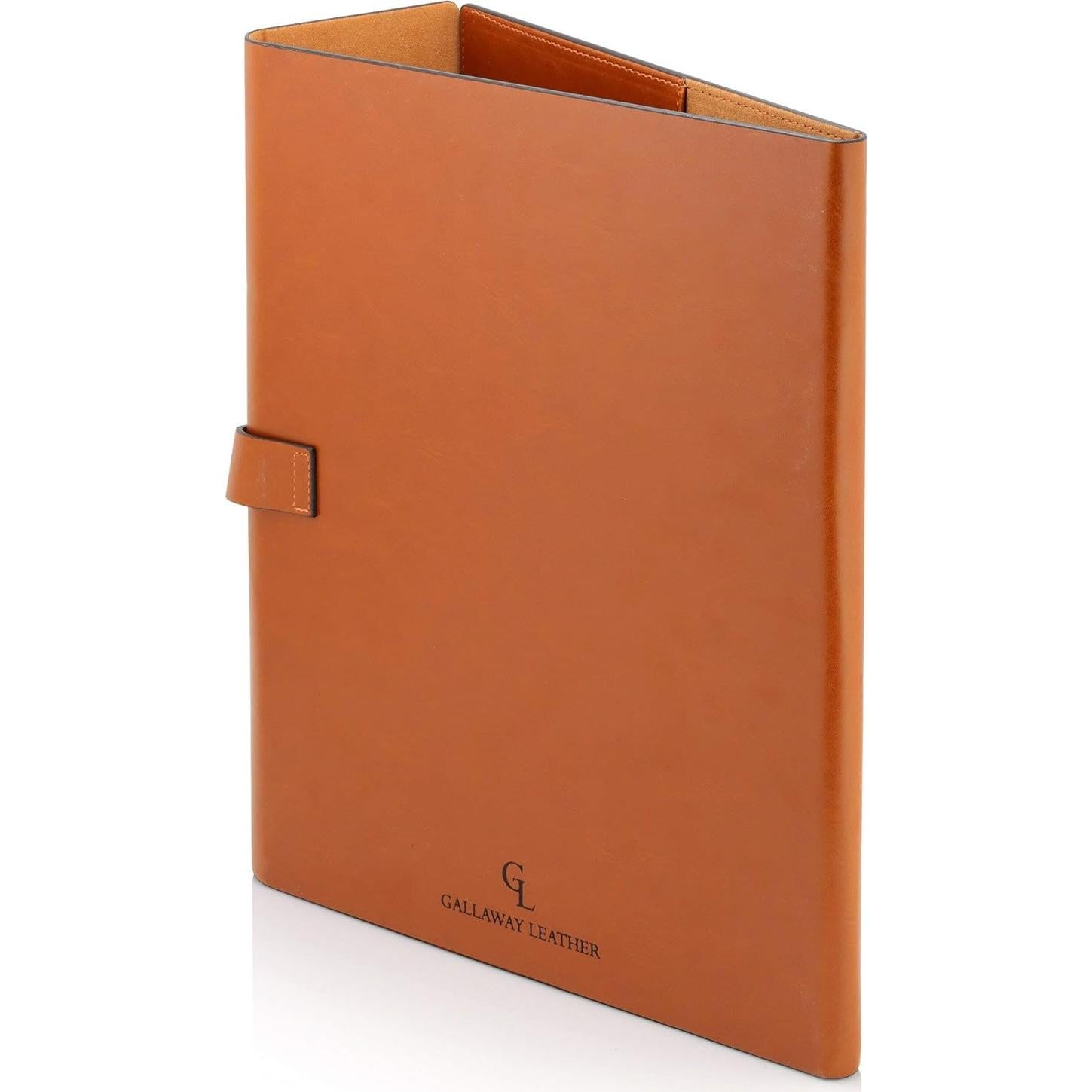 Padfolio de Cuero Sintético GALLAWAY A4 Marrón Ámbar