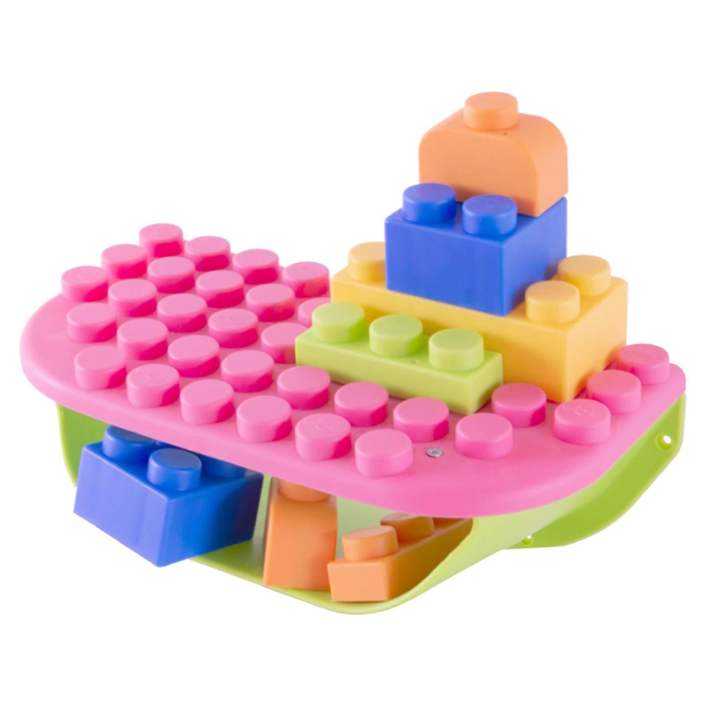 Estante de Juego UNiPLAY con 11 Bloques Suaves Rosa