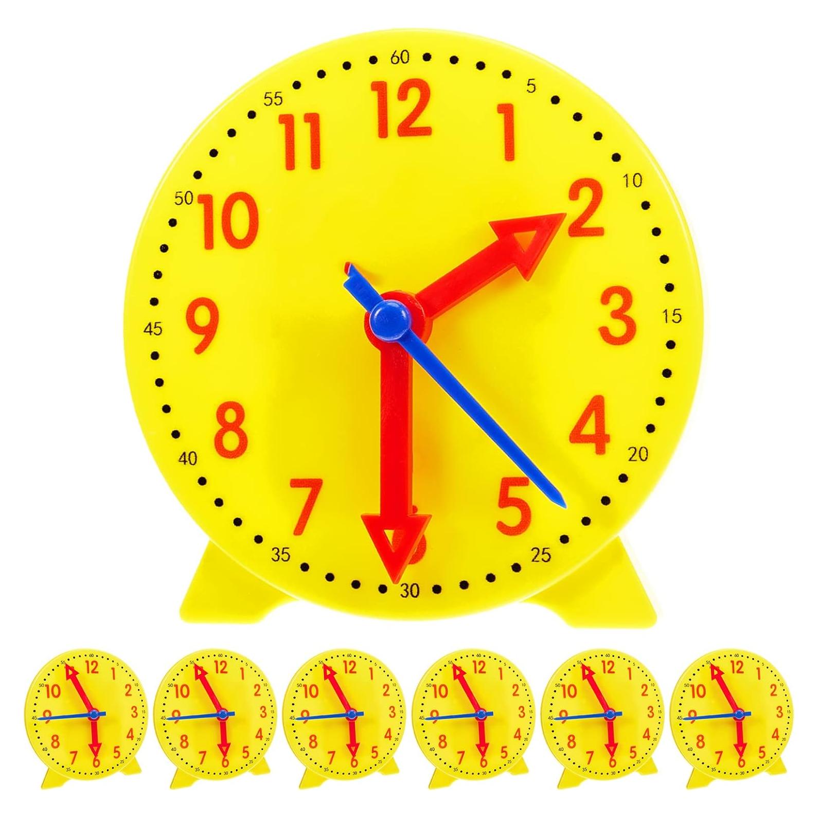 Kit de Reloj de Enseñanza Henoyso 6 Pcs para Niños 10 cm