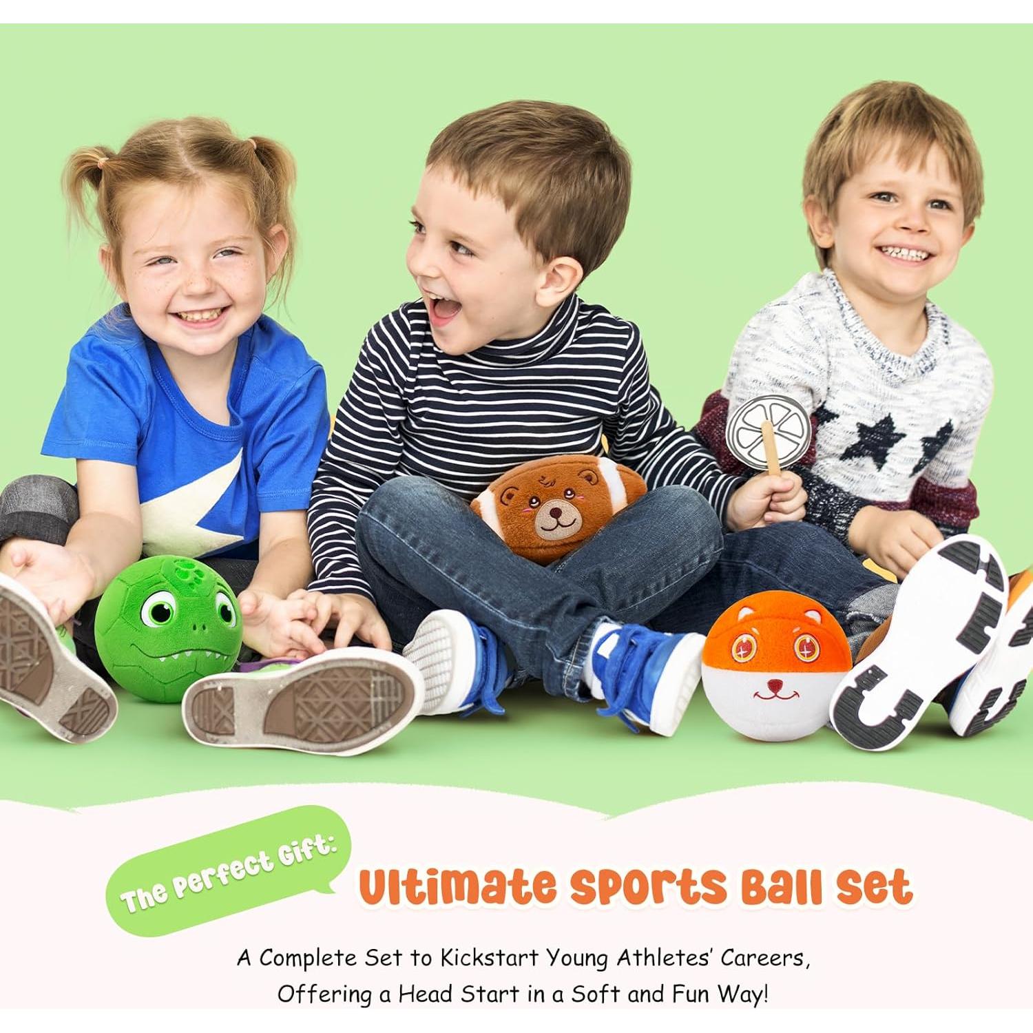 Conjunto de 3 Pelotas Suaves VangeBow para Niños 1-5 Años