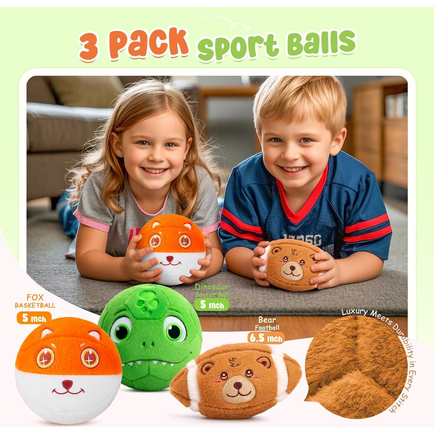 Conjunto de 3 Pelotas Suaves VangeBow para Niños 1-5 Años