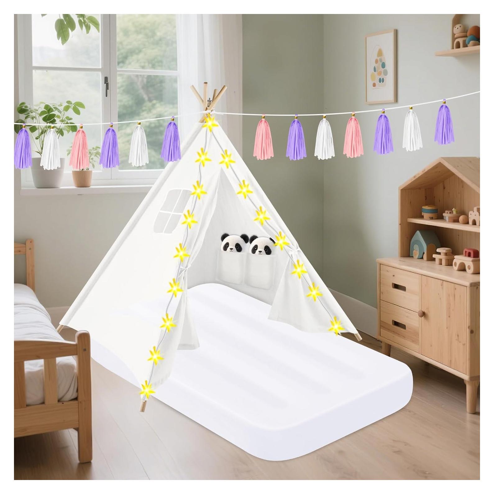 Tienda Teepee PLULON Blanca para Niños 120x120x140cm