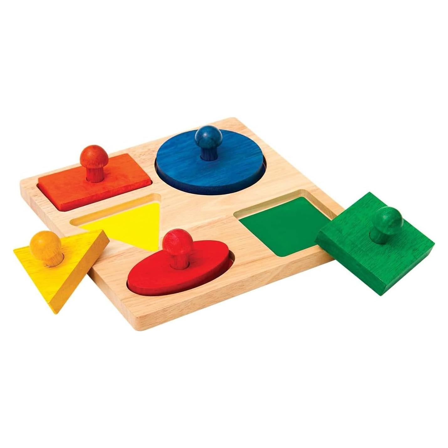 Rompecabezas Geométrico de Madera Guidecraft - 5 Formas Educativas