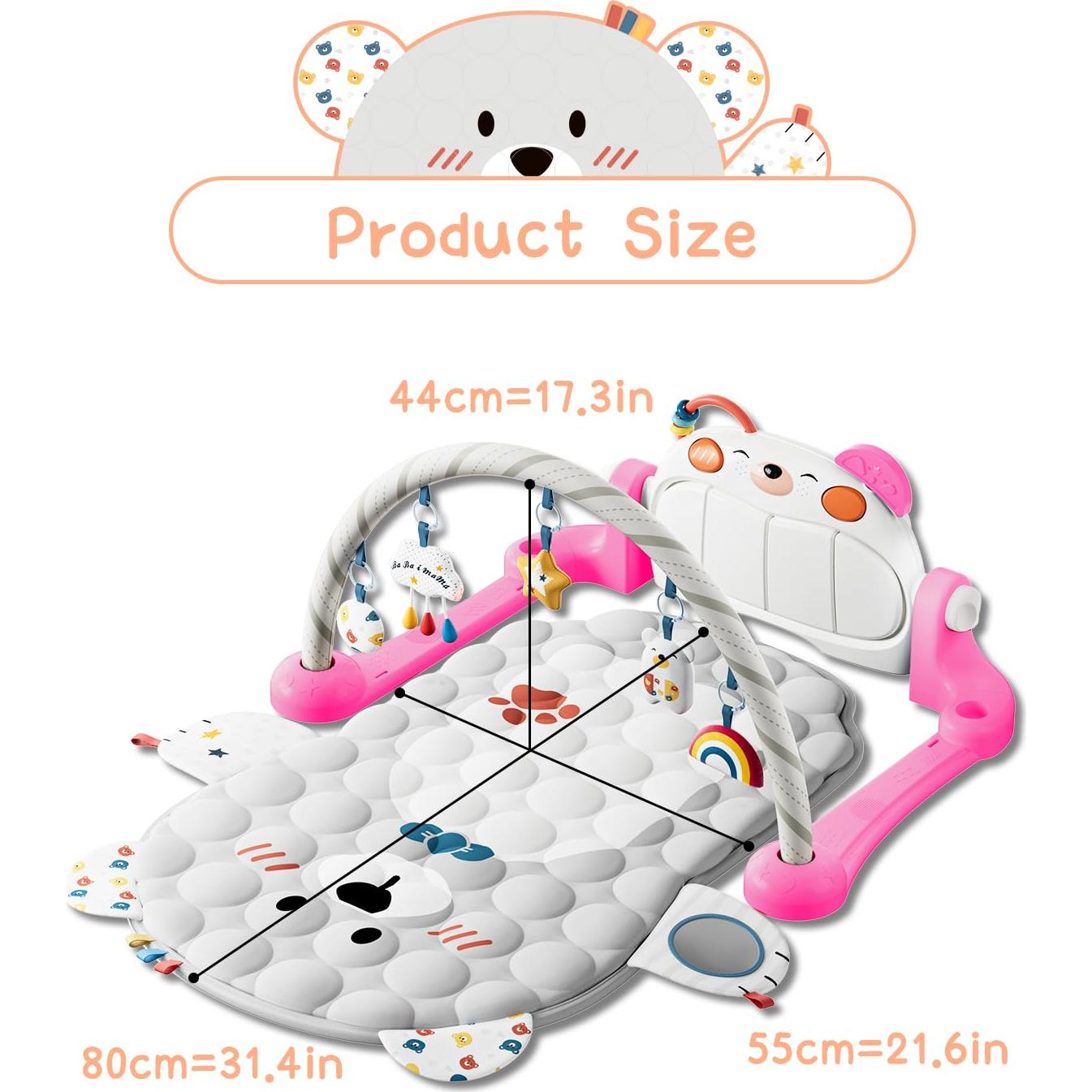 Alfombra de Juego para Bebés Lauon K2 con Piano y Juguetes