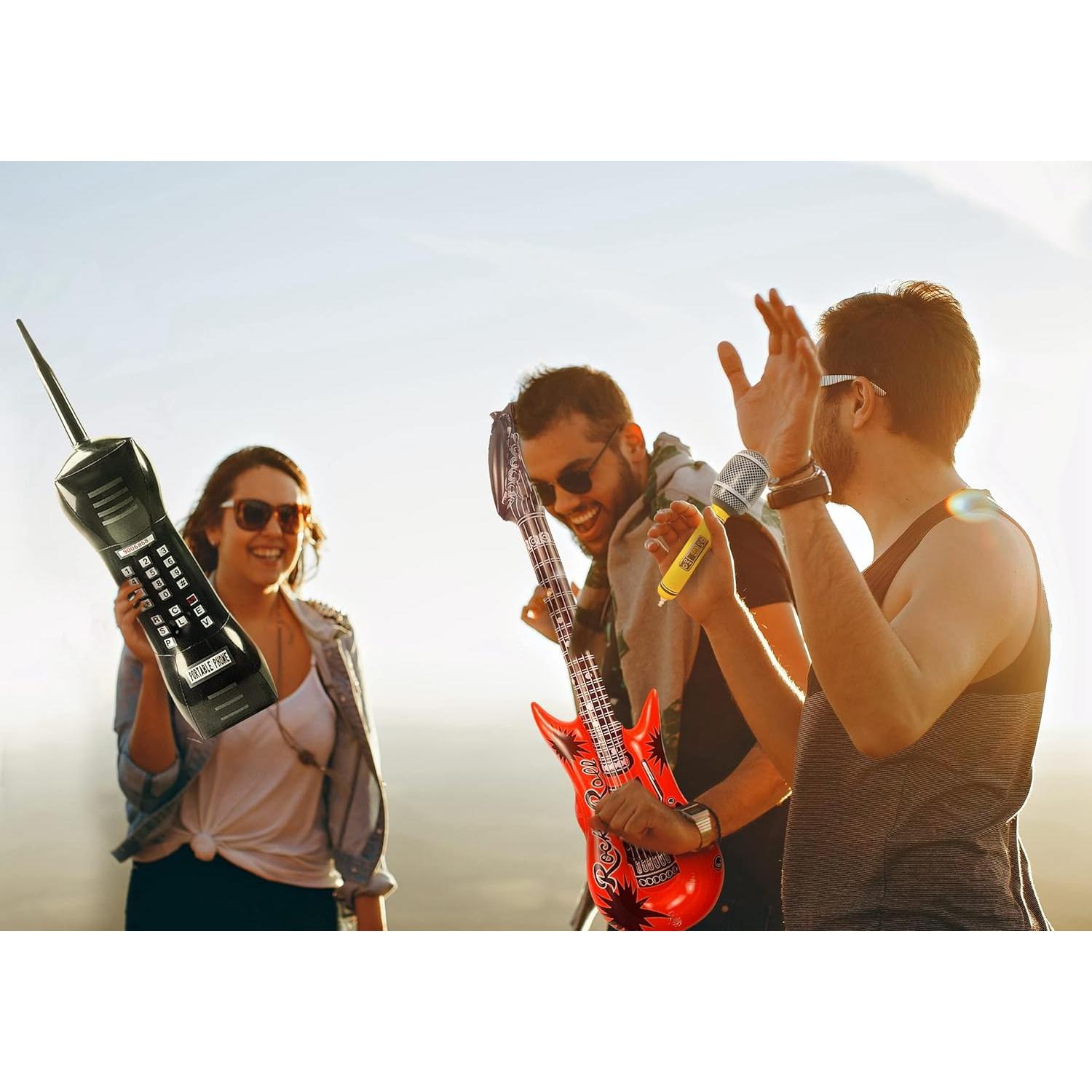 Set de Instrumentos Inflables para Fiesta 80s/90s - Fraiieon