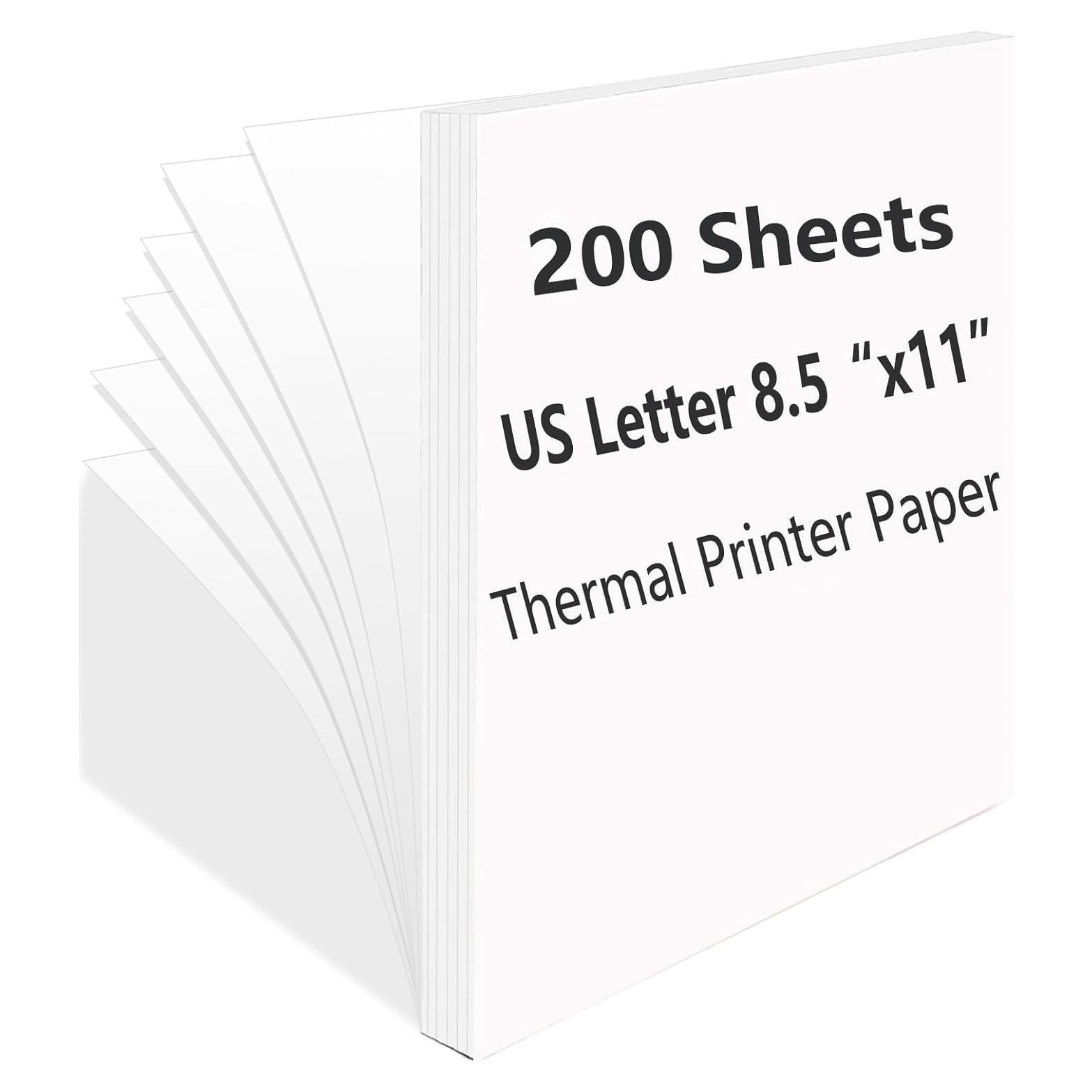 Papel Térmico 200 Hojas Bagvhandbagro 21.6x27.9 cm Secado Rápido