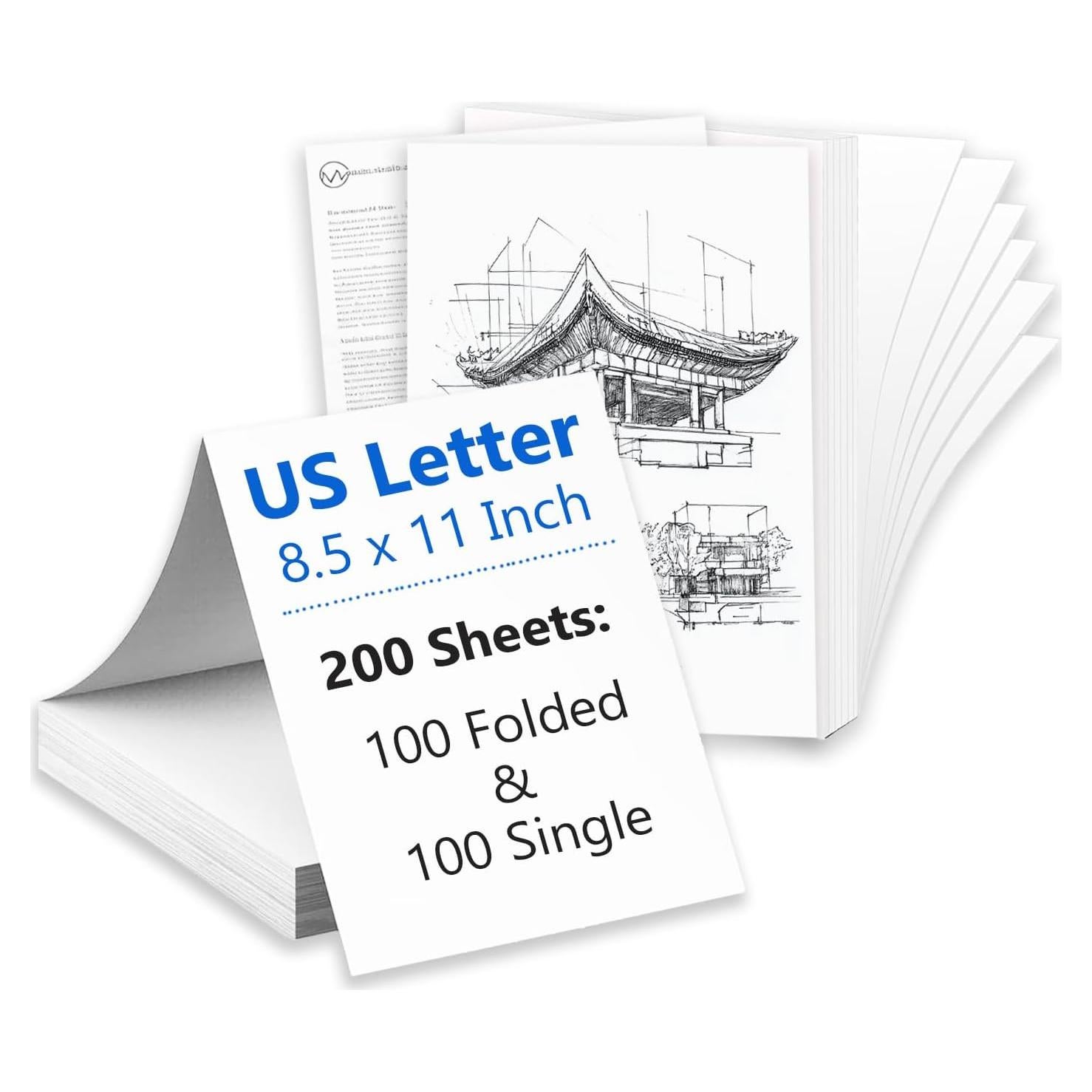 Papel Térmico Carta 200 Hojas Bagvhandbagro 21.6x27.9cm