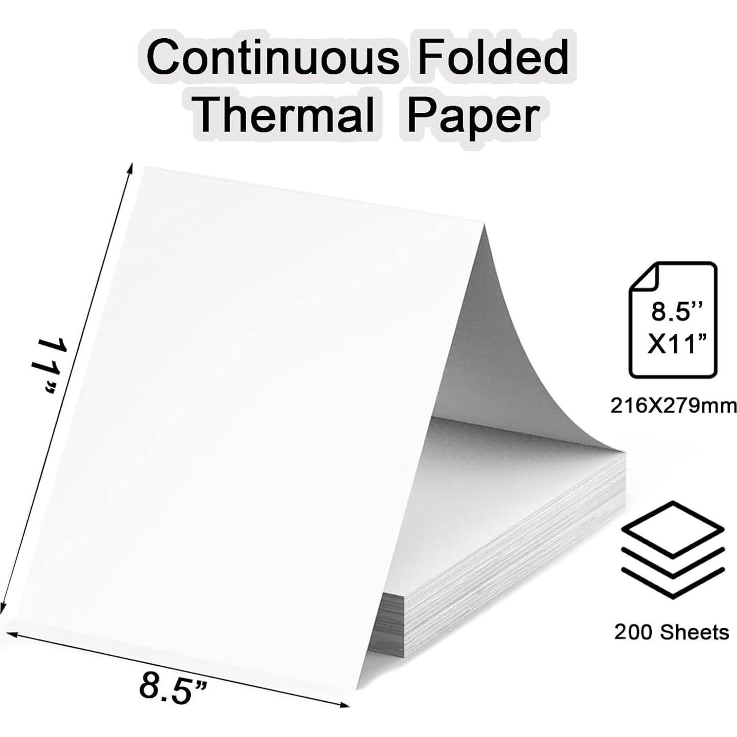 Papel Térmico Carta 21.6x27.9 cm 200 Hojas Bagvhandbagro