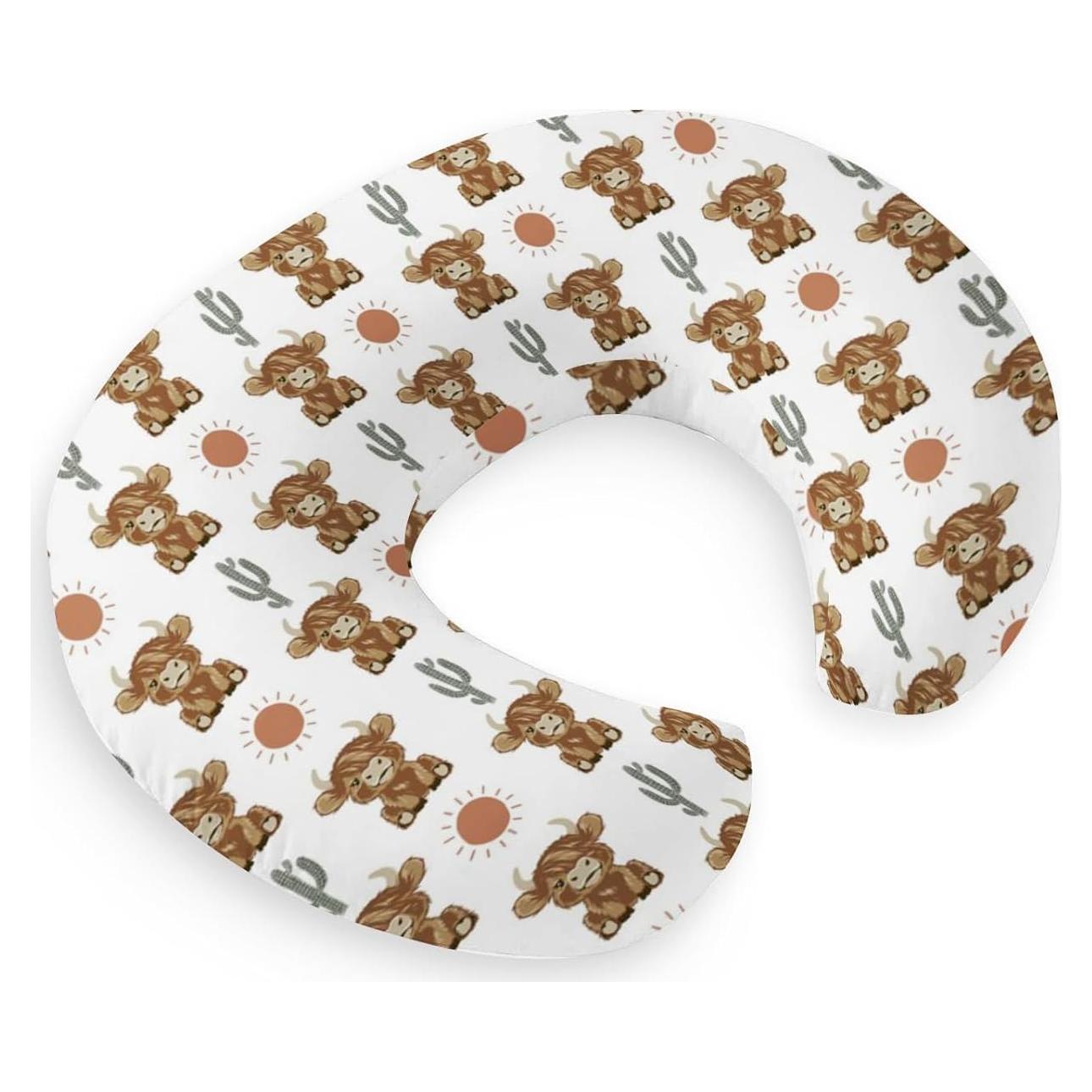 Funda de Almohada de Lactancia HawSkgFub Boho Vaca 55.88x45.72cm