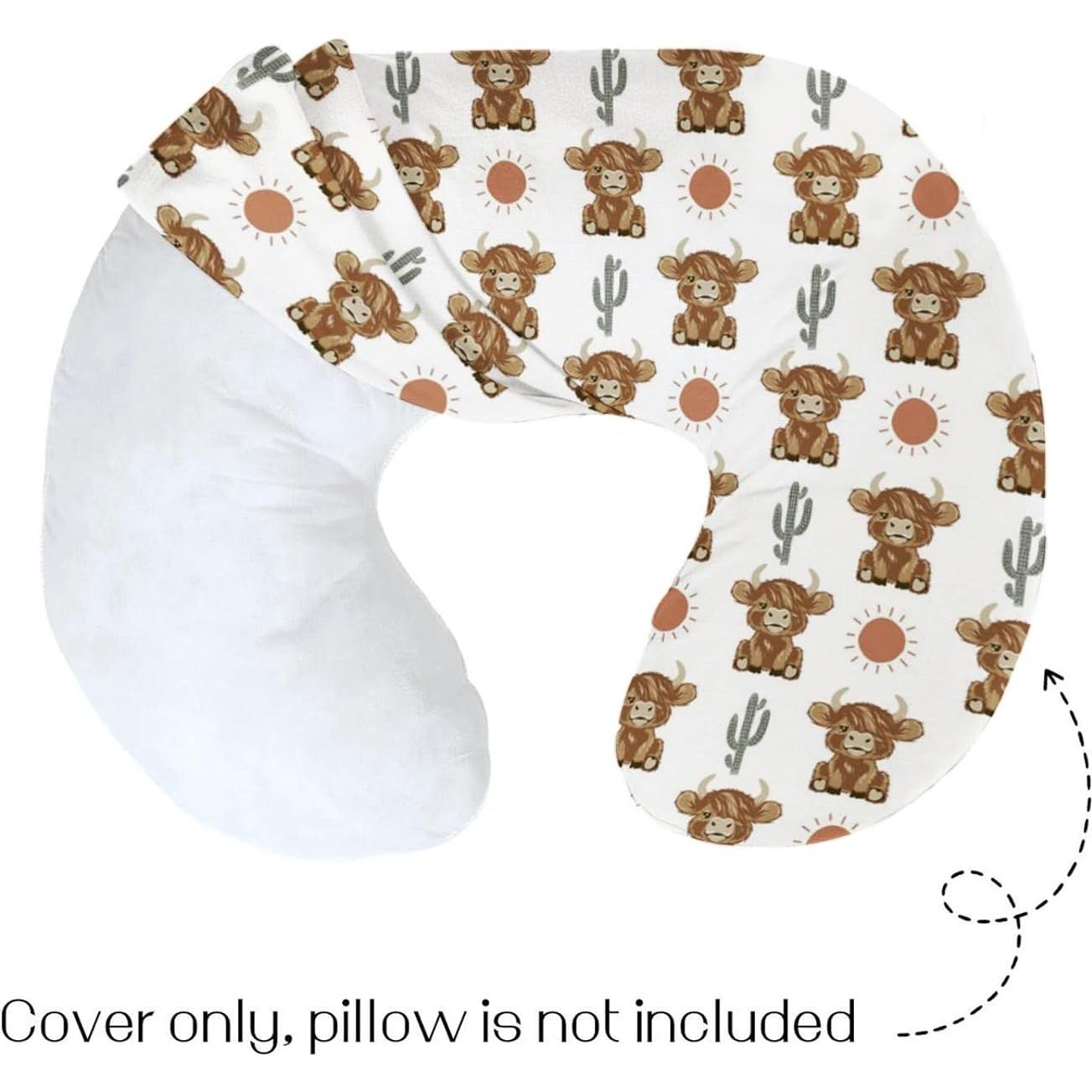 Funda de Almohada de Lactancia HawSkgFub Boho Vaca 55.88x45.72cm